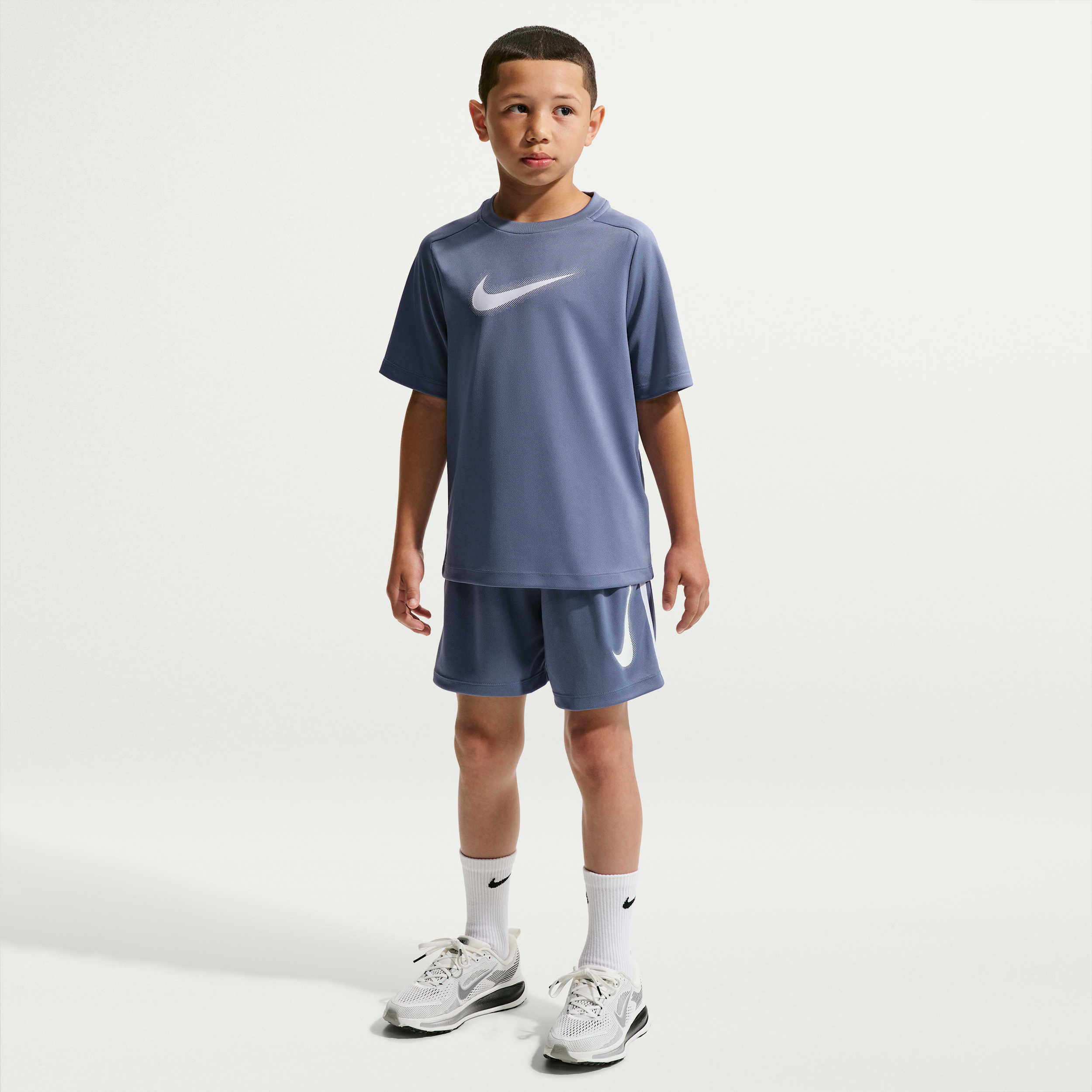 Nike Multi Big Kids' (Boys') Dri-FIT Graphic Training Shorts in Blue | DX5361-499