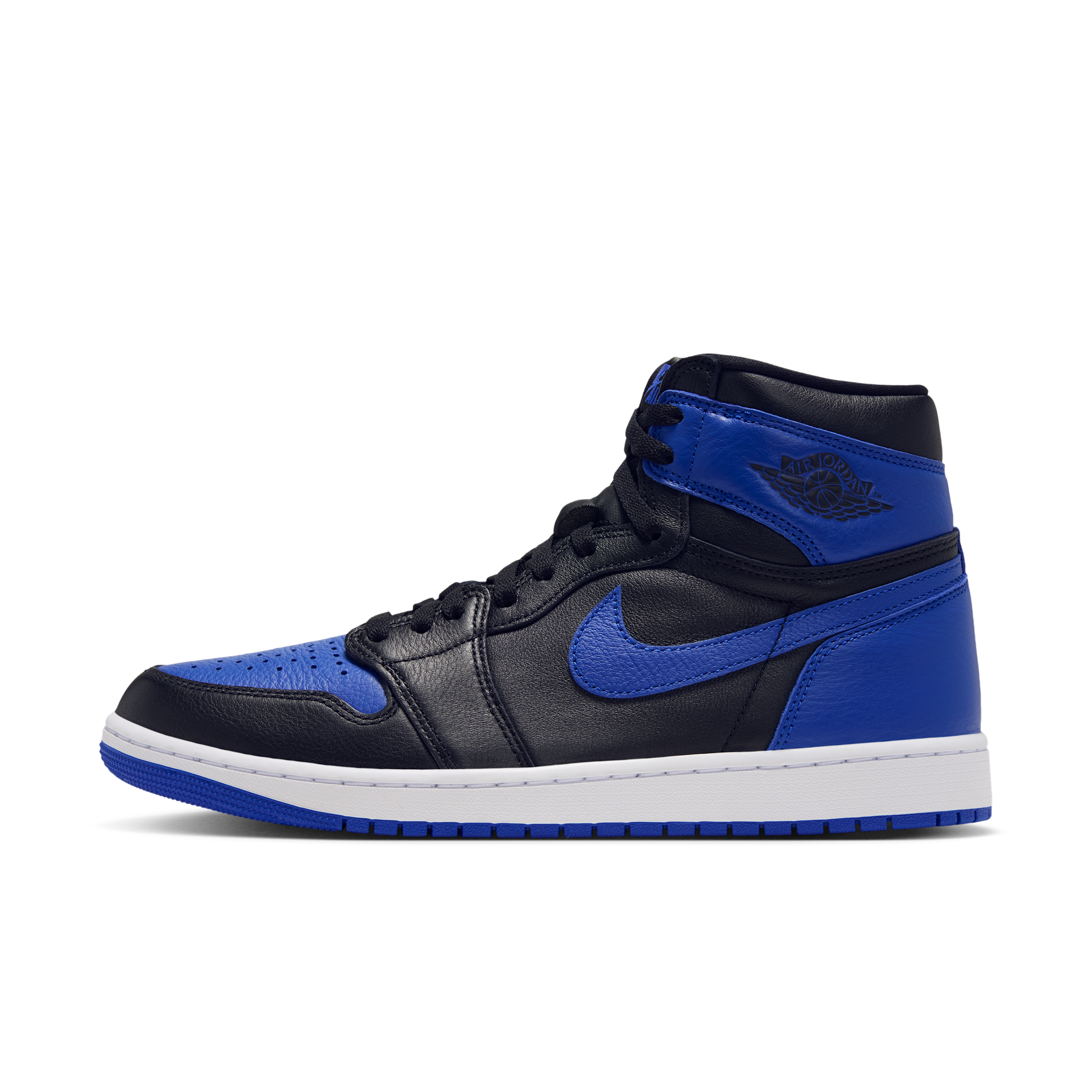 Men's Air Jordan 1 High OG "Royal" Shoes in Black | IQ5495-005