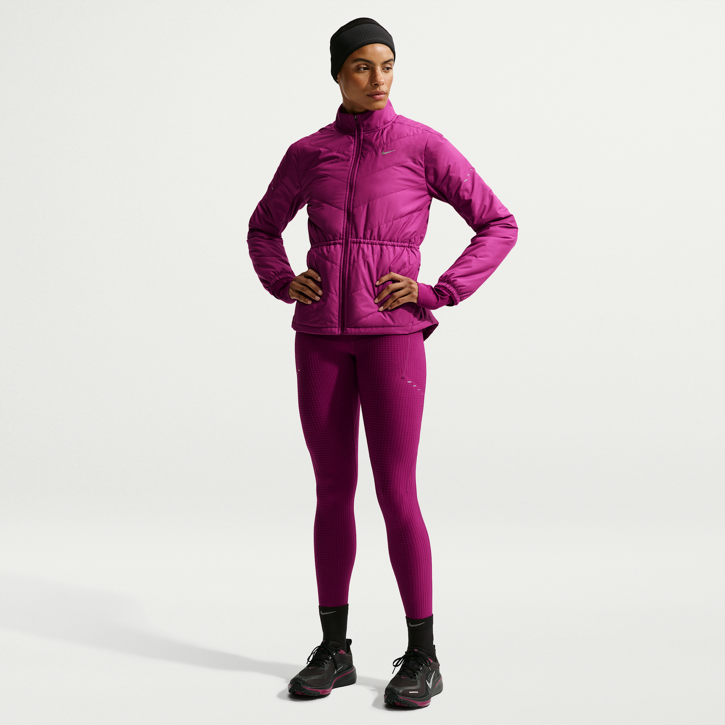 Nike Women's Swift Therma-FIT High-Waisted Running Leggings in Red | IH8138-630