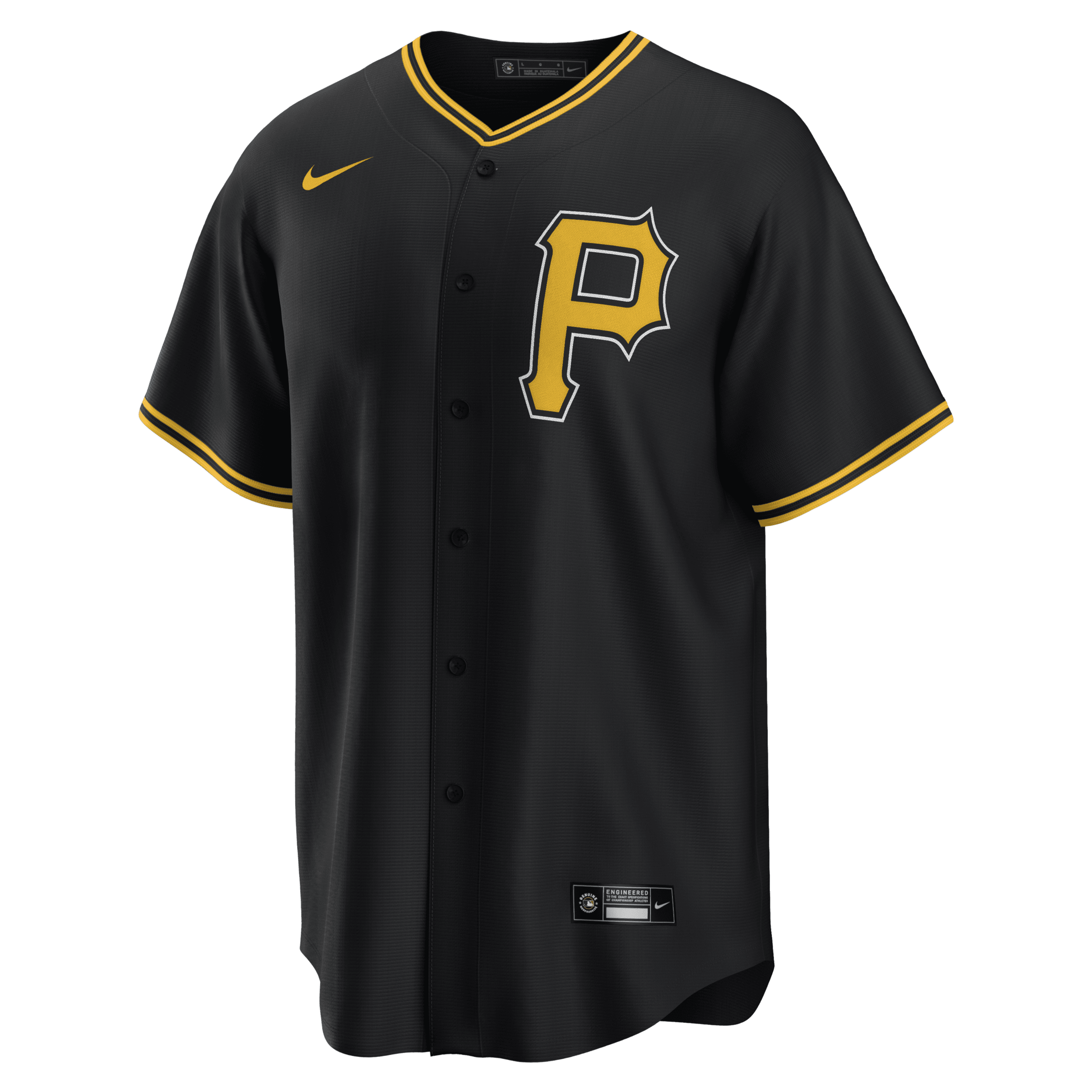 Nike Men's MLB Pittsburgh Pirates Replica Baseball Jersey in Black | T770PTB3PTB-XV3