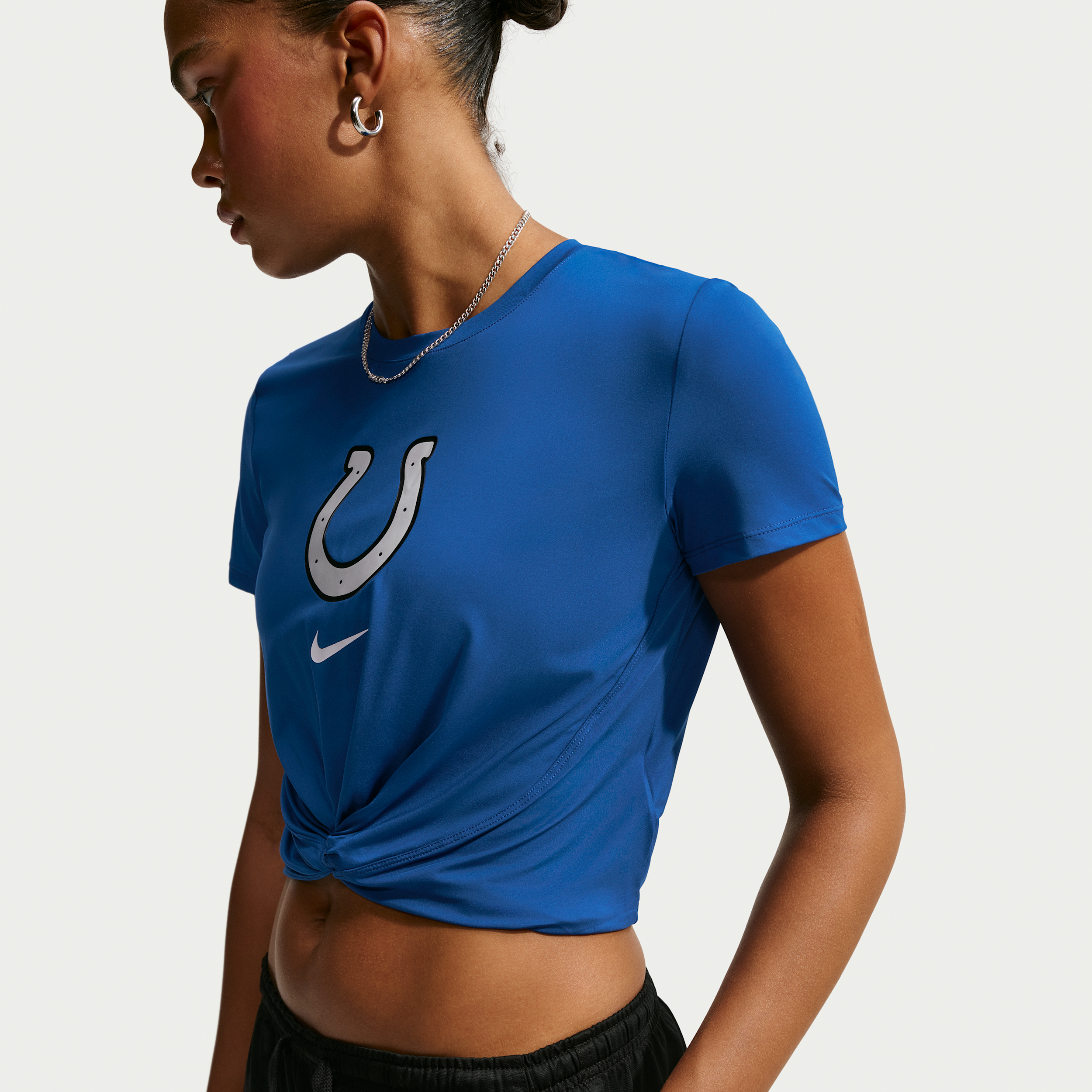 Indianapolis Colts Rivalries Collection One Classic Twist Nike Women's Dri-FIT NFL T-Shirt in Blue | 04PS4LB98-FJD