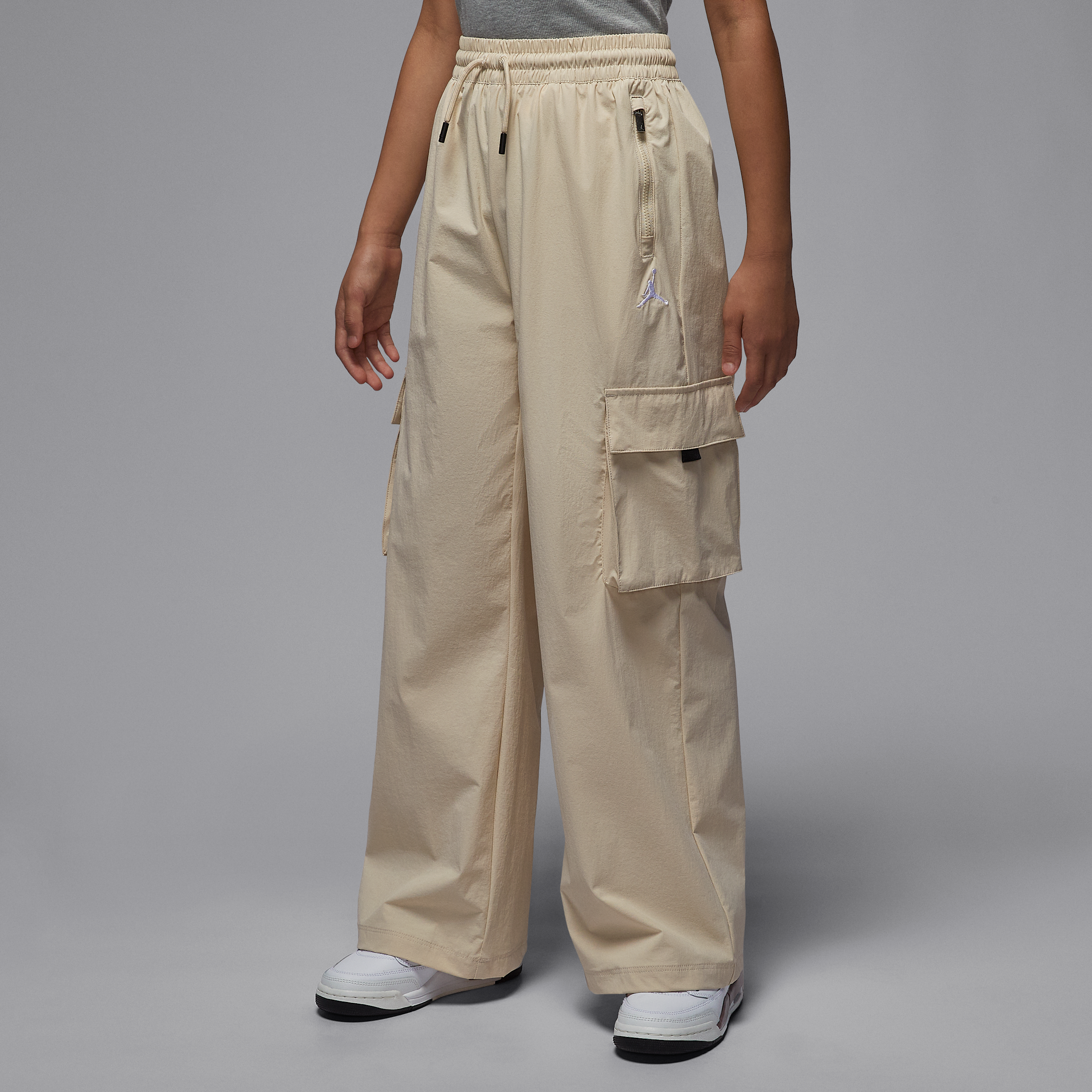 Jordan Big Kids' Post Up Open Cargo Pants In Neutral