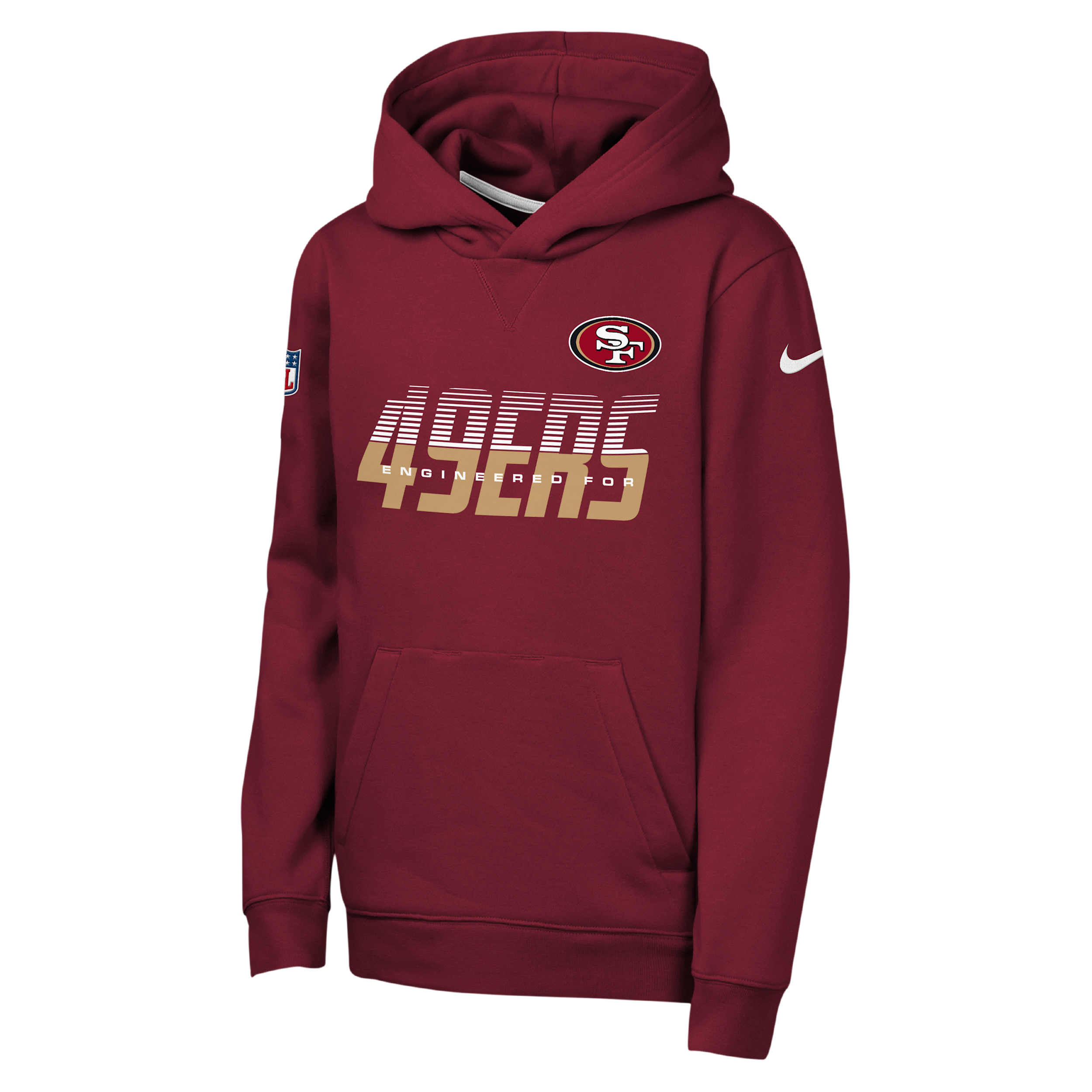 San Francisco 49ers Sideline Big Kids' Nike Dri-FIT NFL Pullover Hoodie in Red | Z1B7NFQW49R-NCT