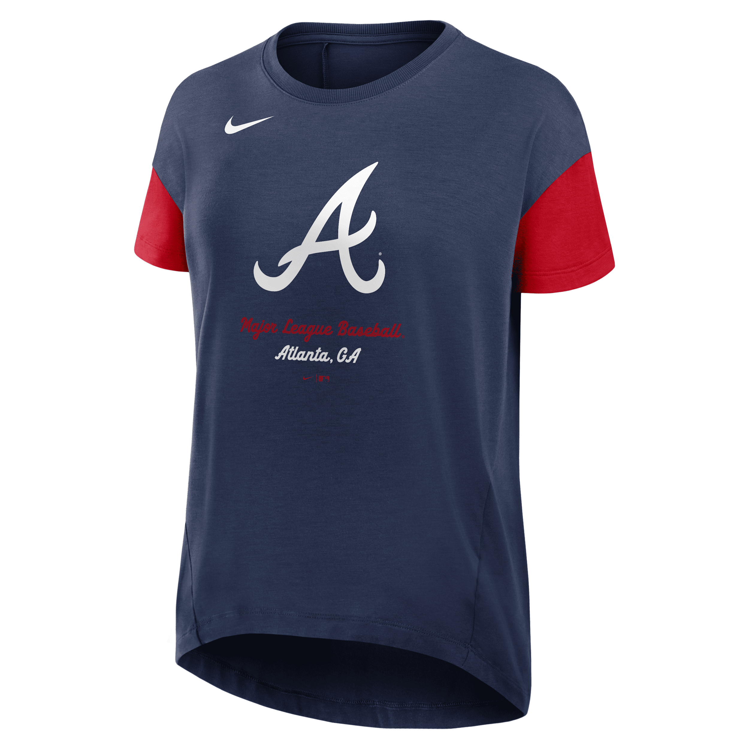 Nike Navy Atlanta Braves Flowy T-shirt In Blue
