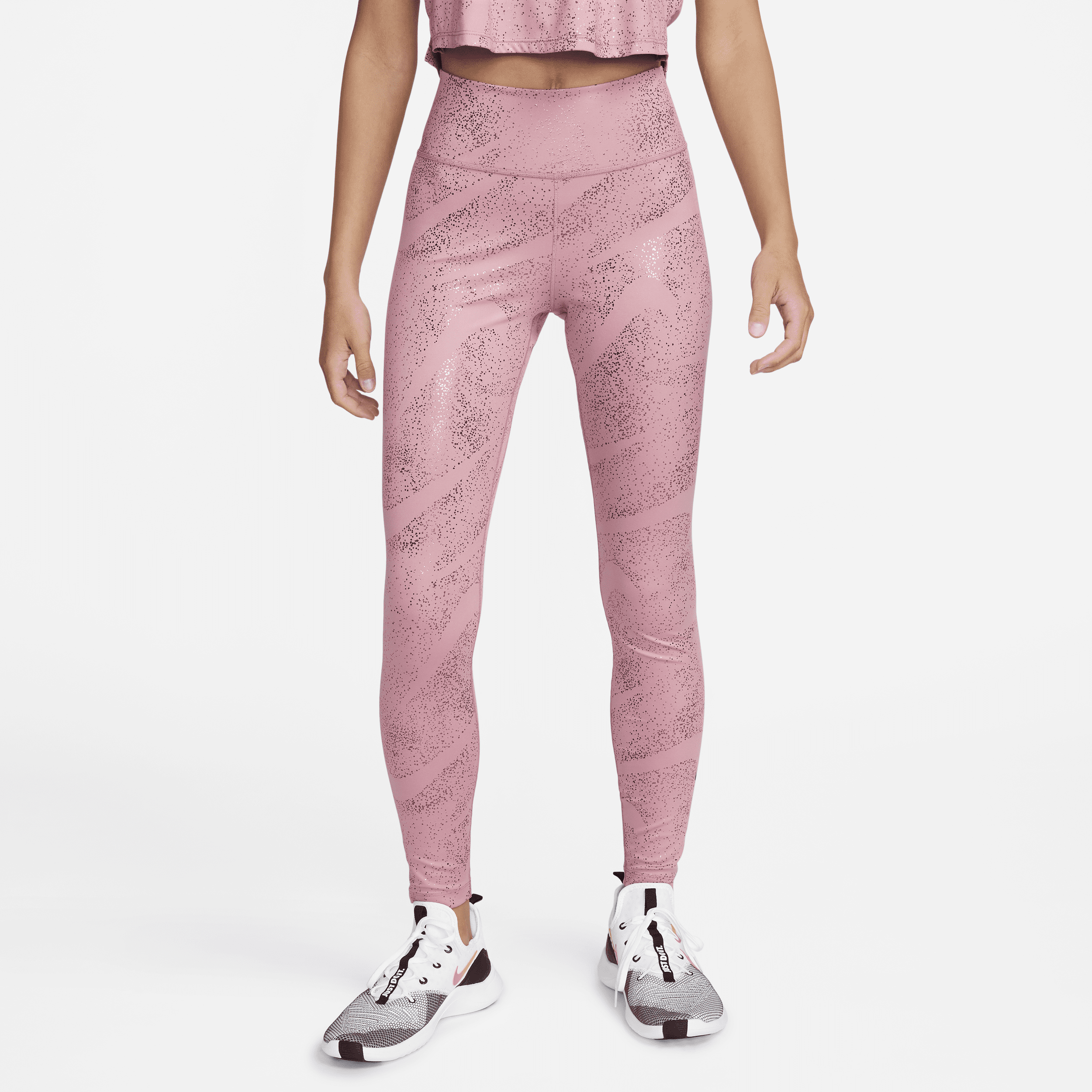 Nike Women's One Mid-rise Printed Leggings In Pink