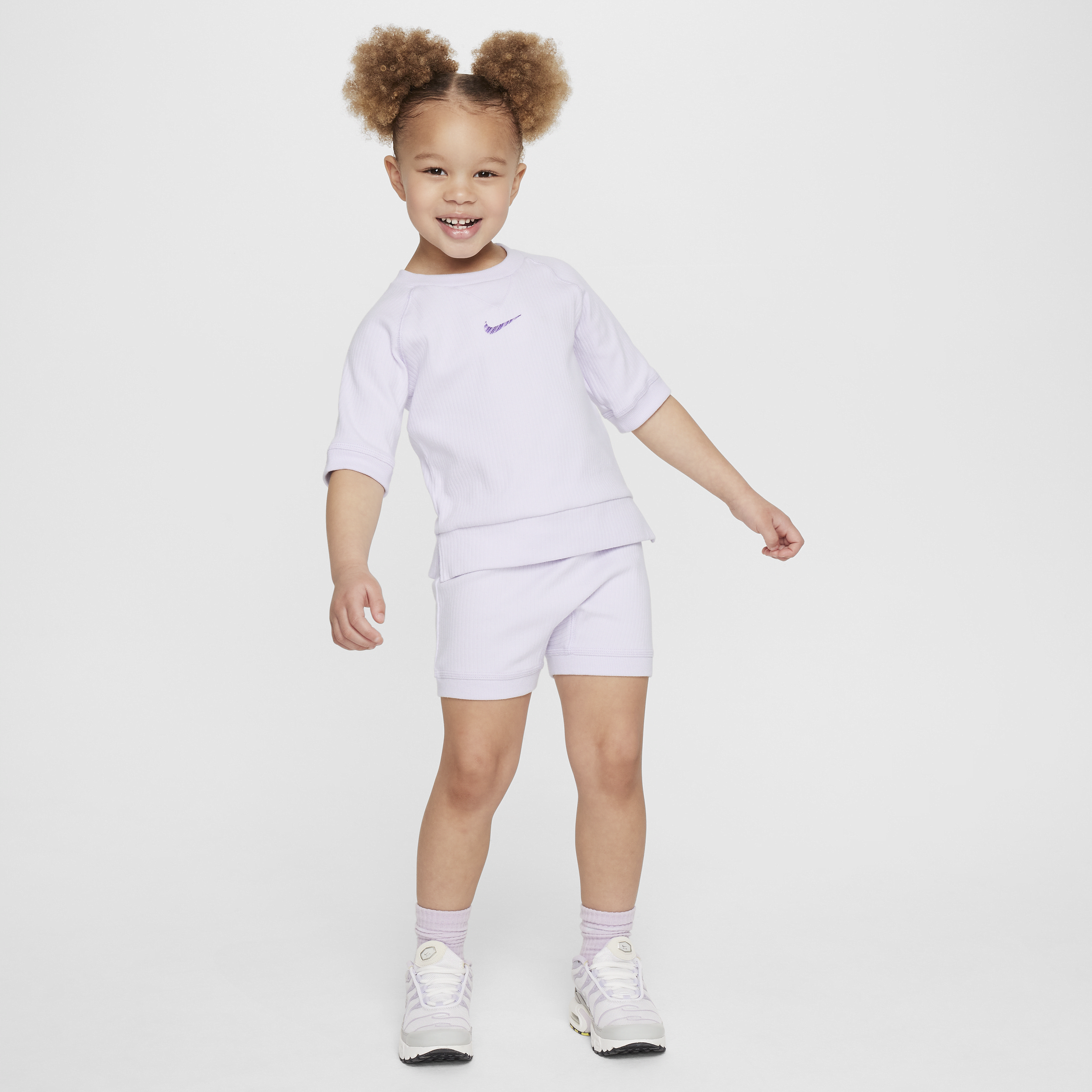Shop Nike Readyset Toddler Shorts Set In Purple