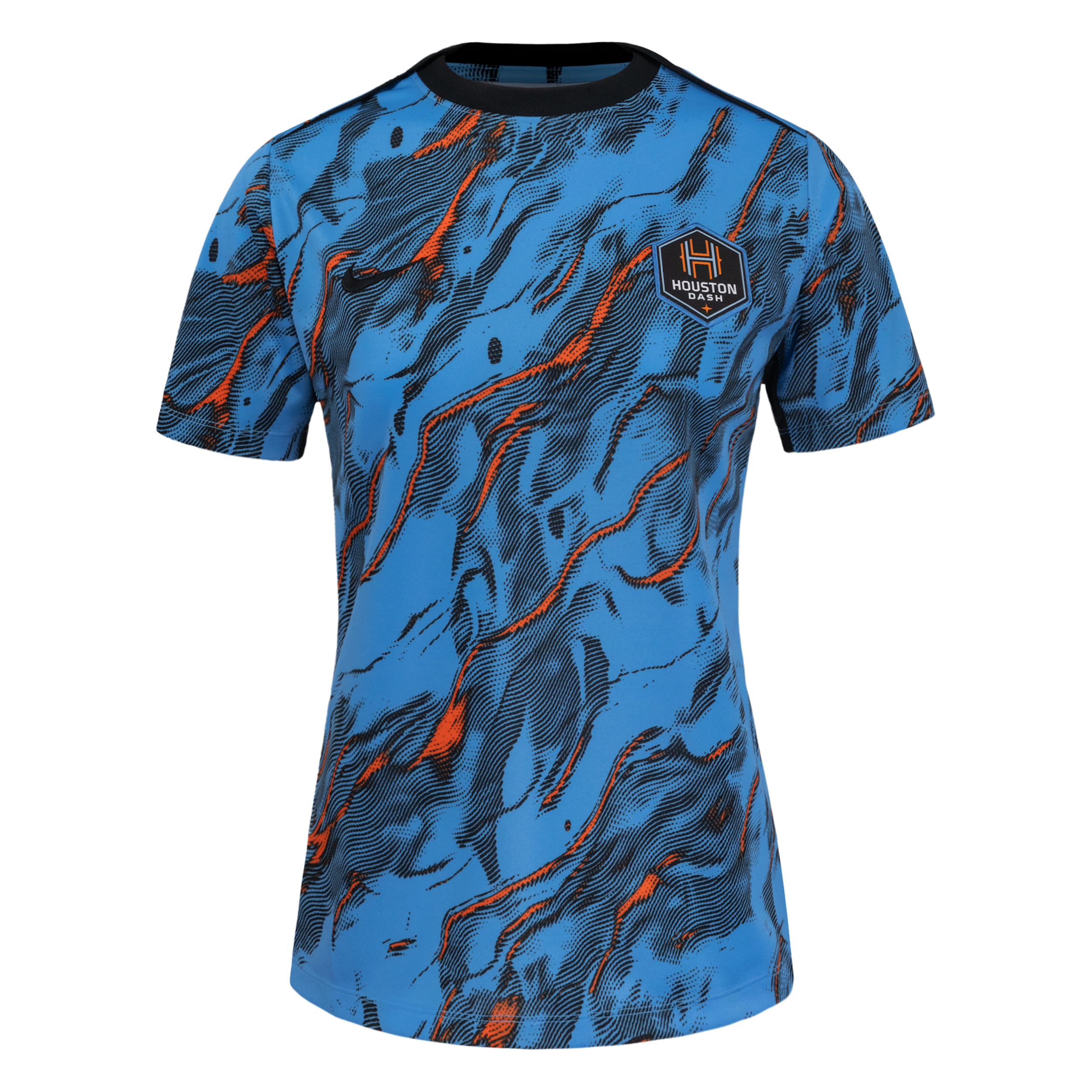 Nike Houston Dash 2025 Women's Nwsl Short-sleeve Pre-match Top In Red