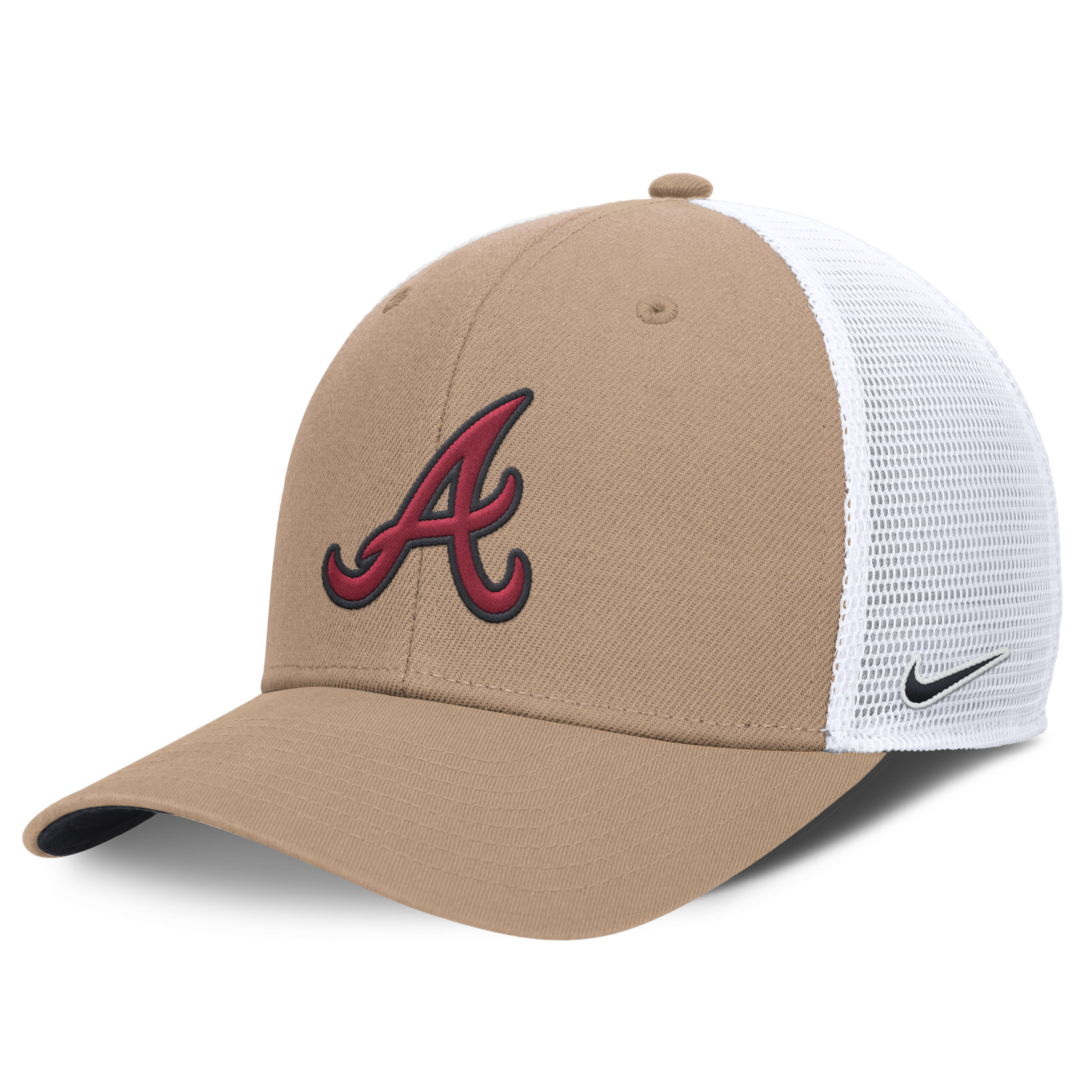 Nike Atlanta Braves Hemp Rise  Men's Mlb Trucker Adjustable Hat In Brown