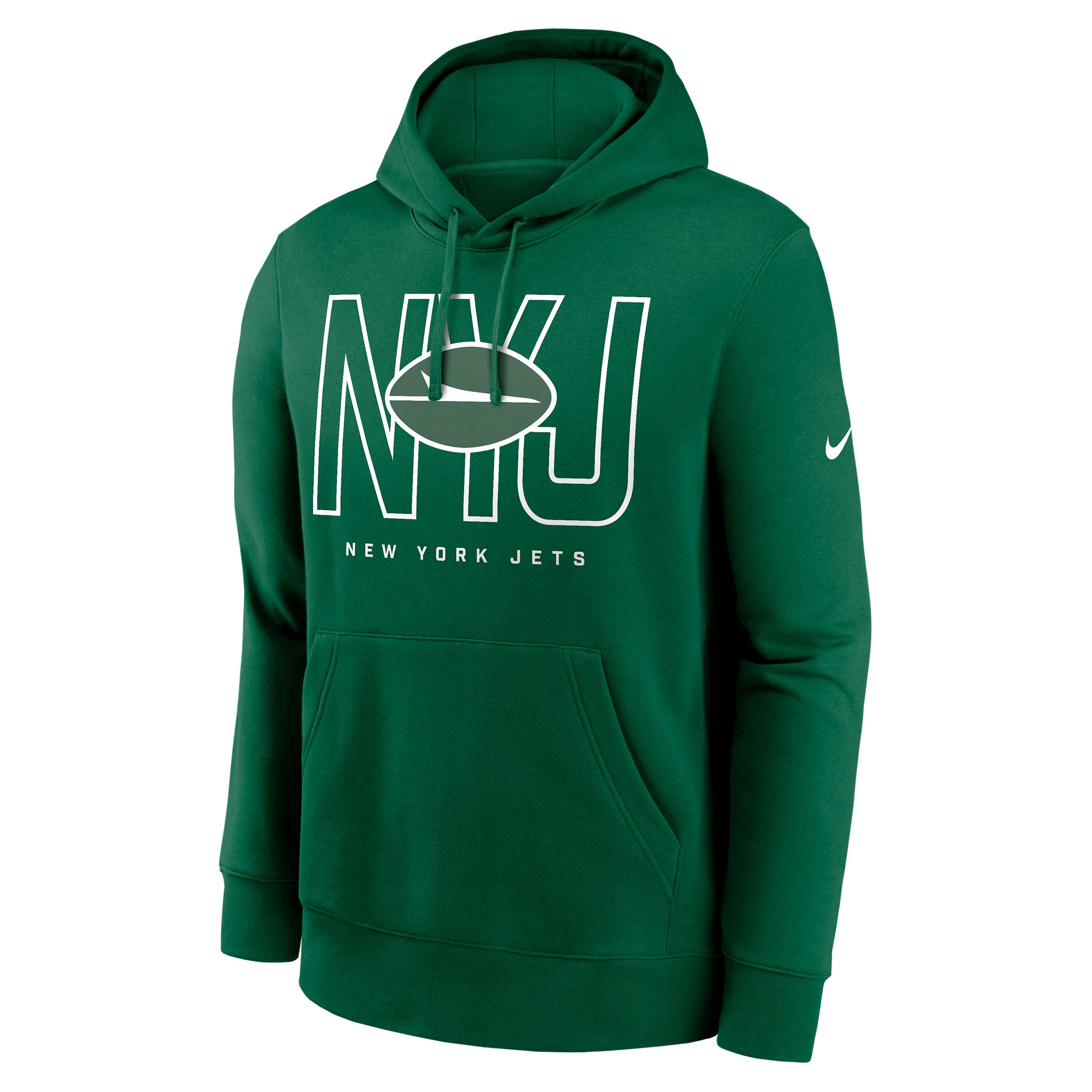 Nike New York Jets Busted Play Club  Men's Nfl Pullover Hoodie In Green
