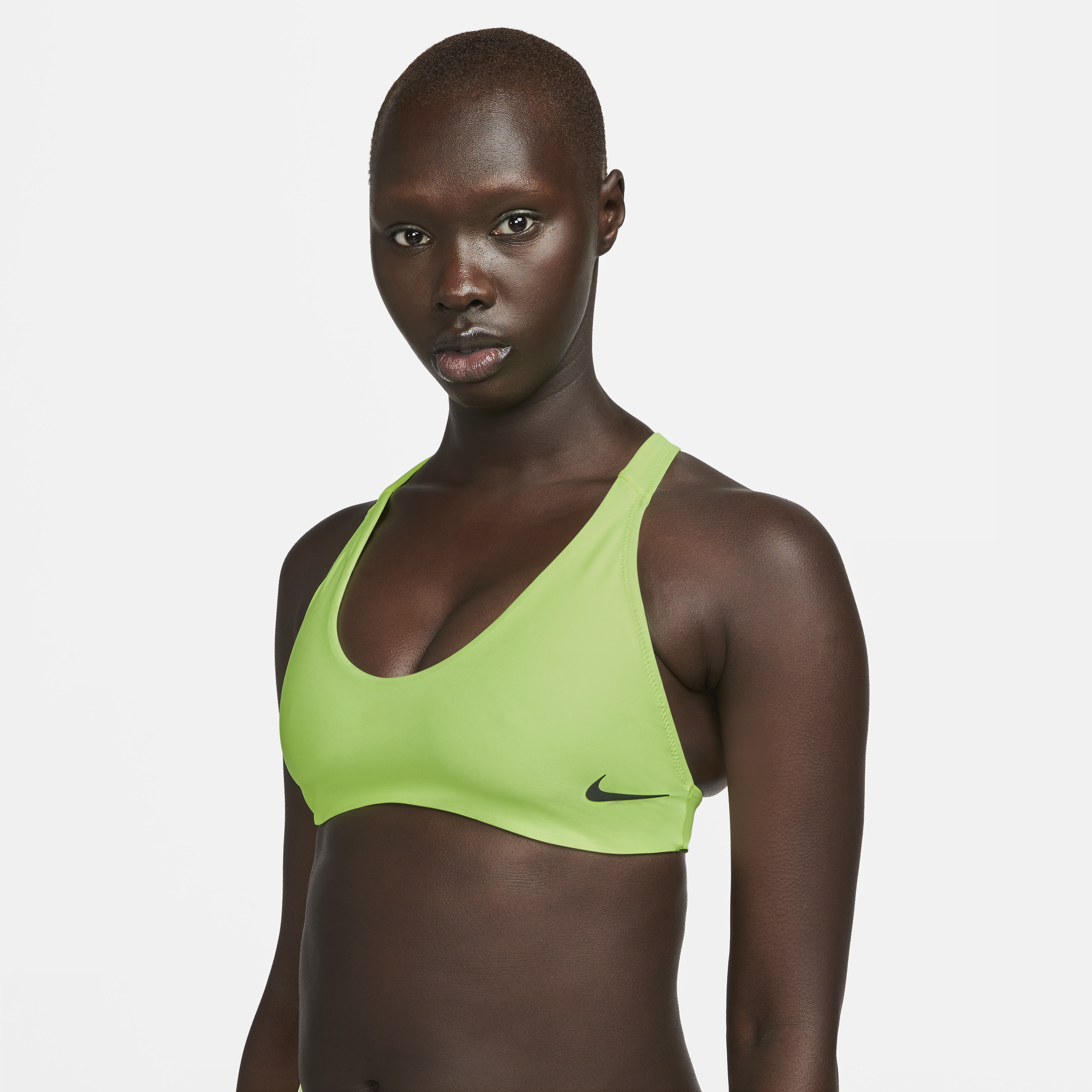 Nike Women's Hydralock Fusion Fusion Back Bikini Top In Yellow