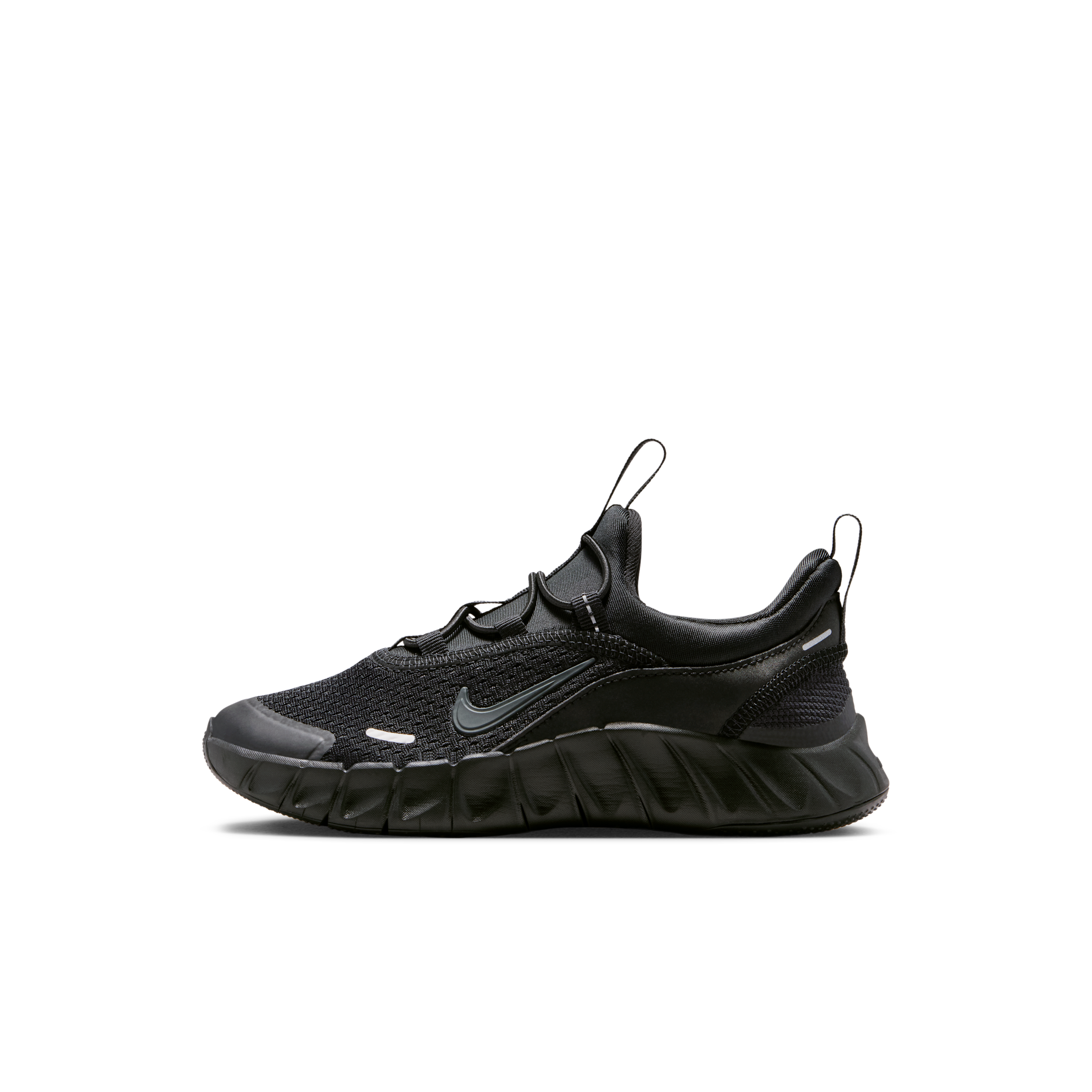 Nike Little Kids Free Ride Stretch Lace Running Shoes in Black/Anthracite Size: 12.5