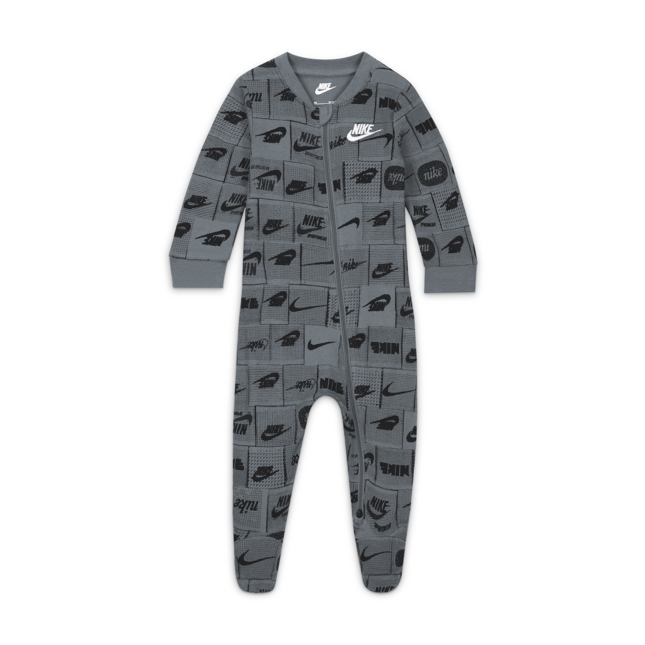 Nike Sportswear Club Baby (0-9m) Footed Coverall In Grey