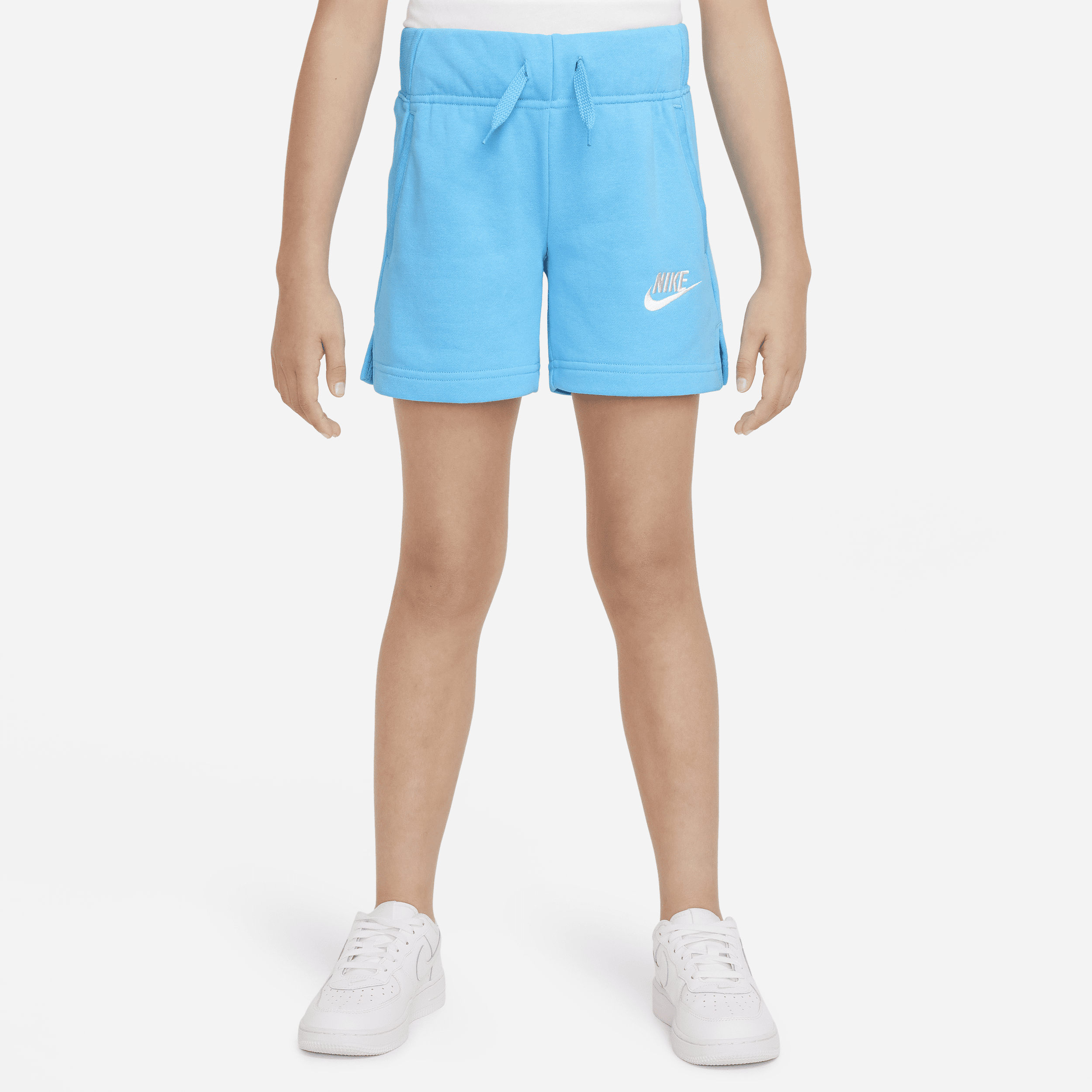 Nike Sportswear Club Big Kids' (girls') French Terry Shorts In Blue