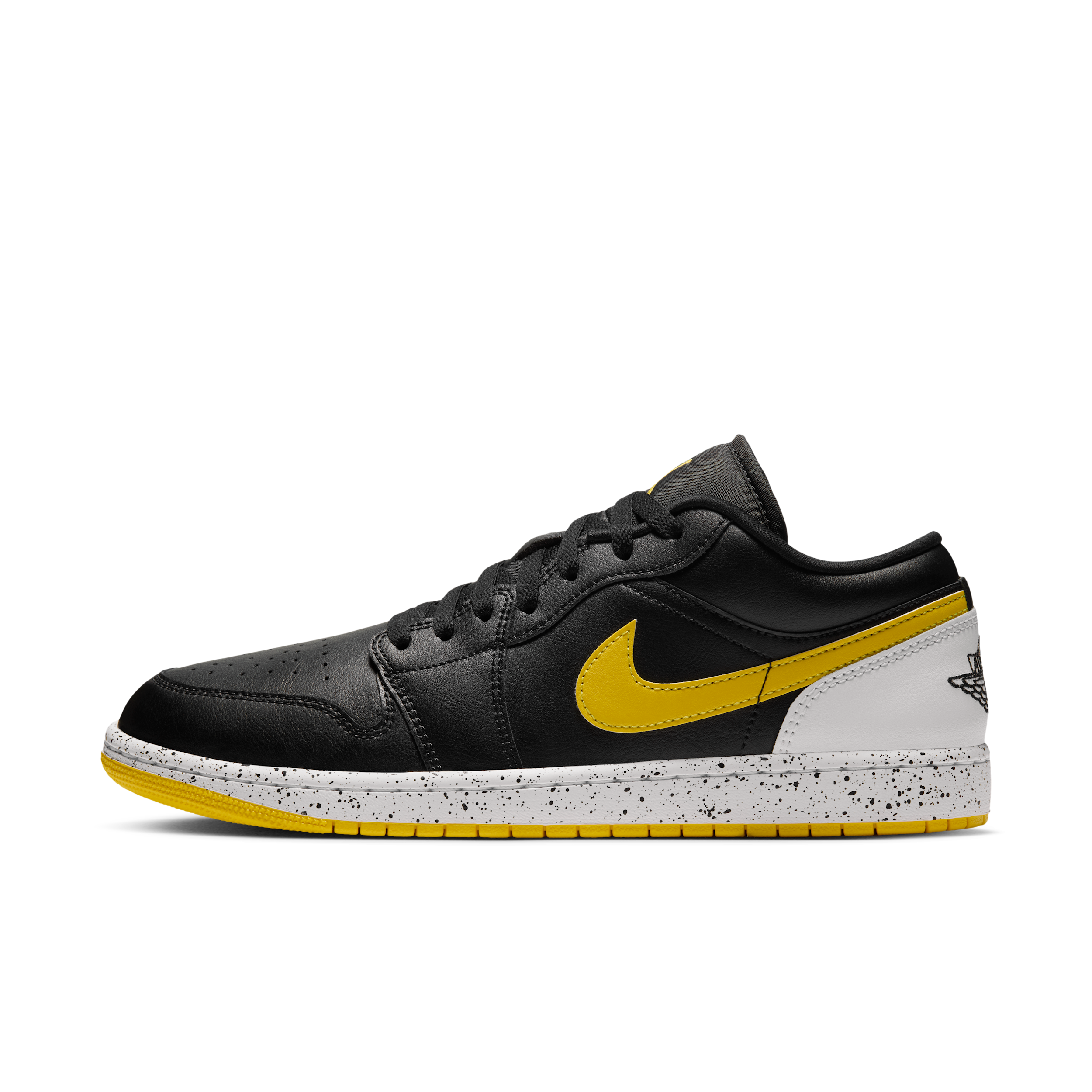 Jordan Mens Air 1 Low SE - Basketball Shoes - Black / Tour Yellow / White Size 8.5