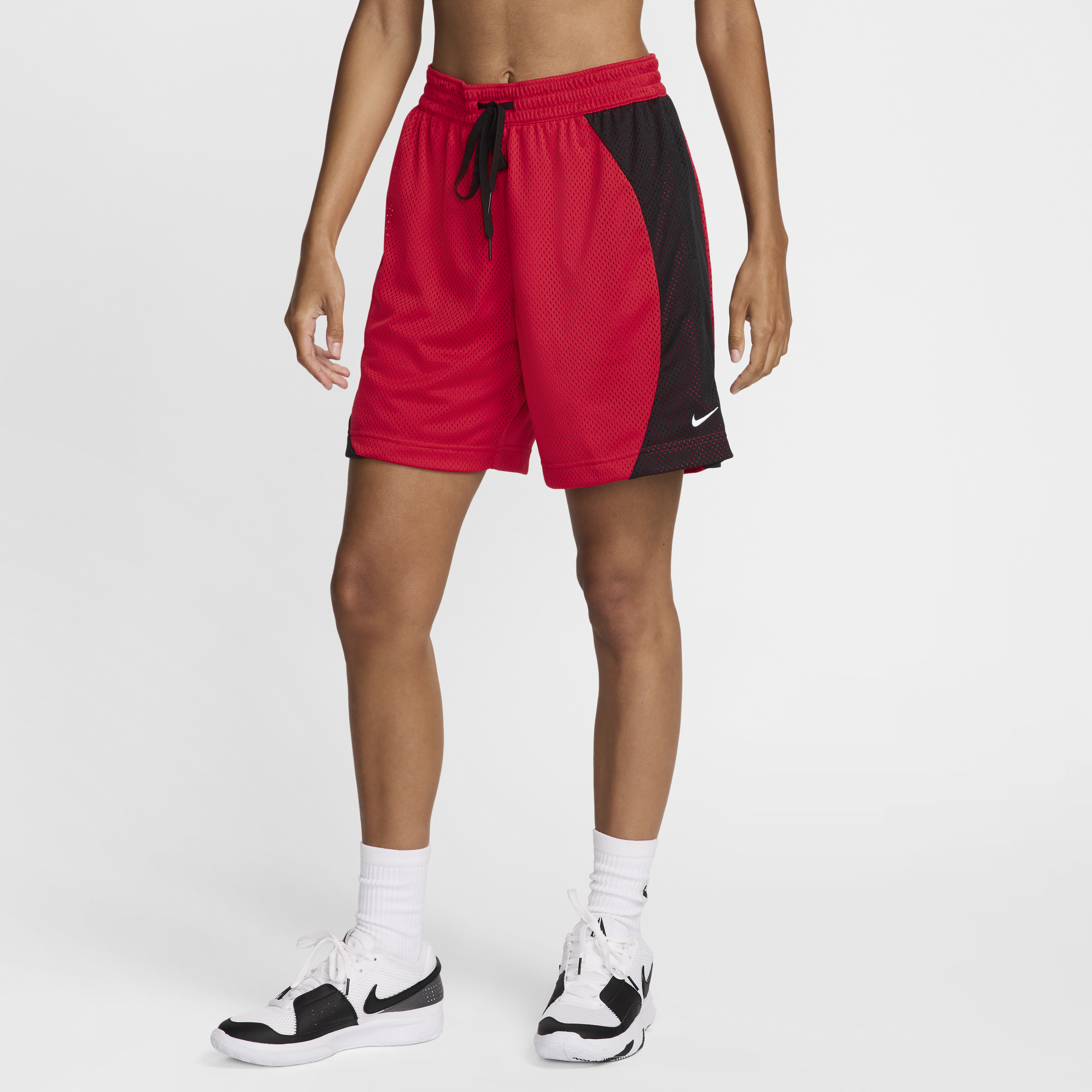 Nike Essential Dri-fit Mesh Basketball Shorts In Red