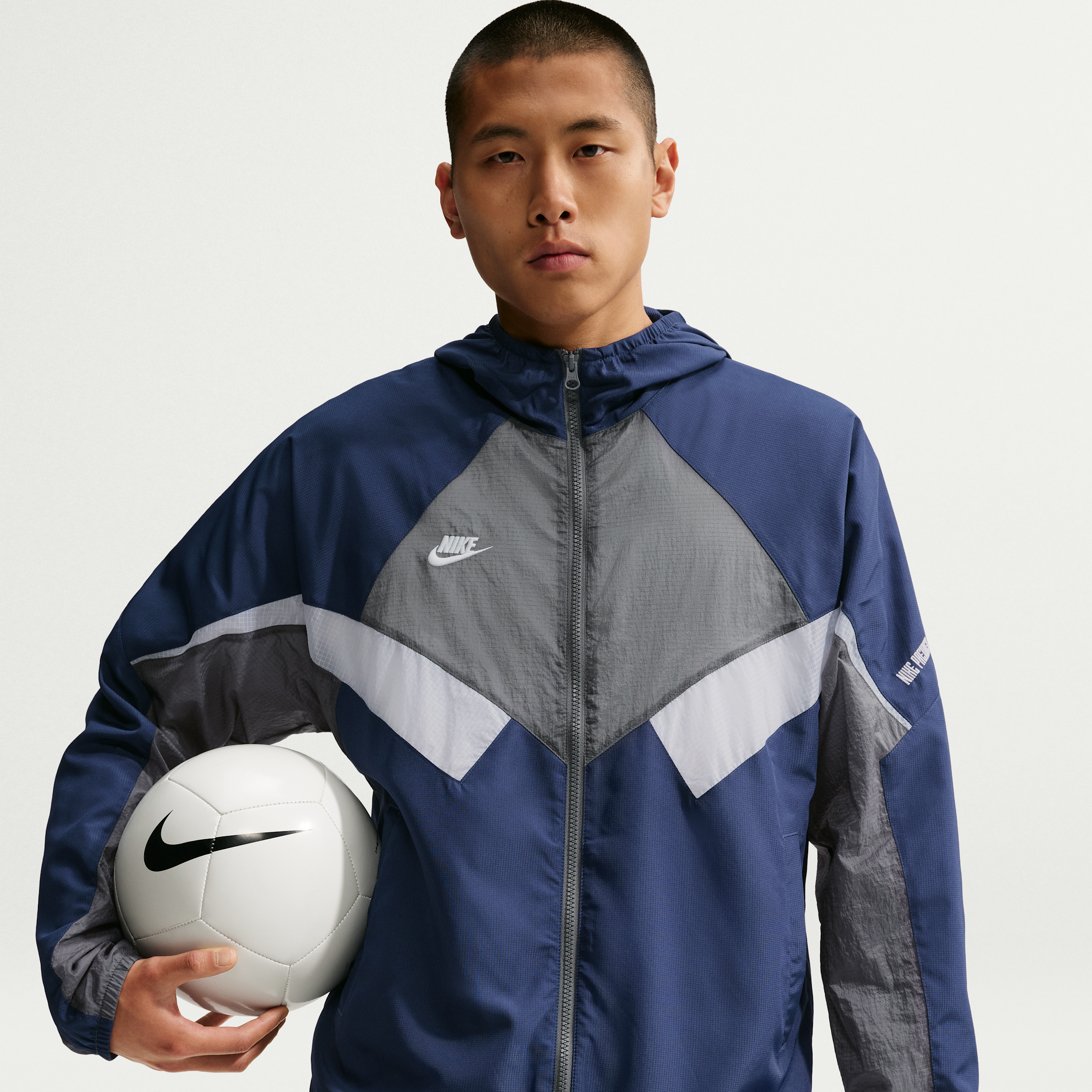 Nike Men's Premier Repel Soccer Hooded Woven Track Jacket in White | IM4120-100