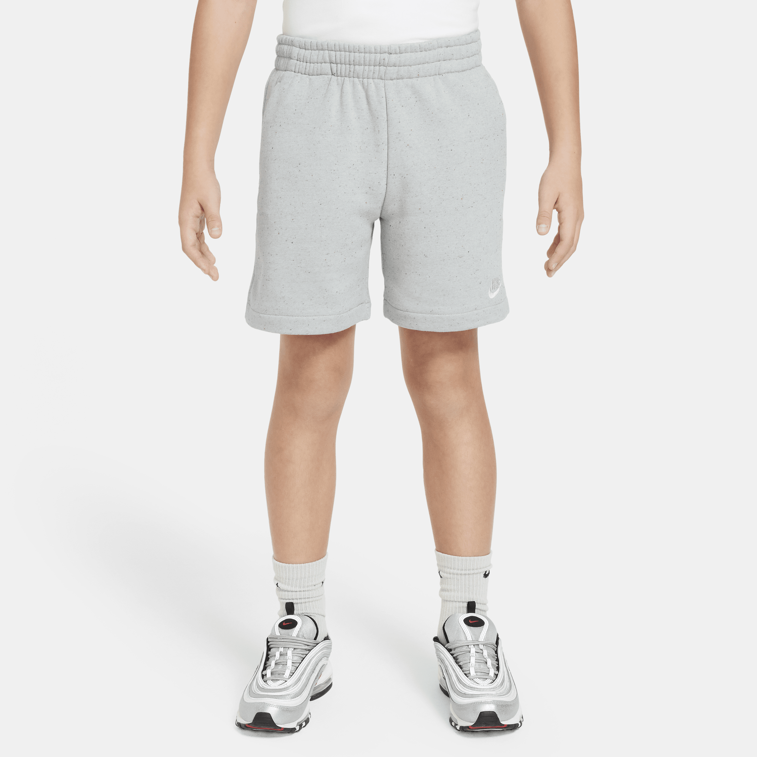 Shop Nike Sportswear Icon Fleece Easyon Big Kids' Loose Shorts In Grey
