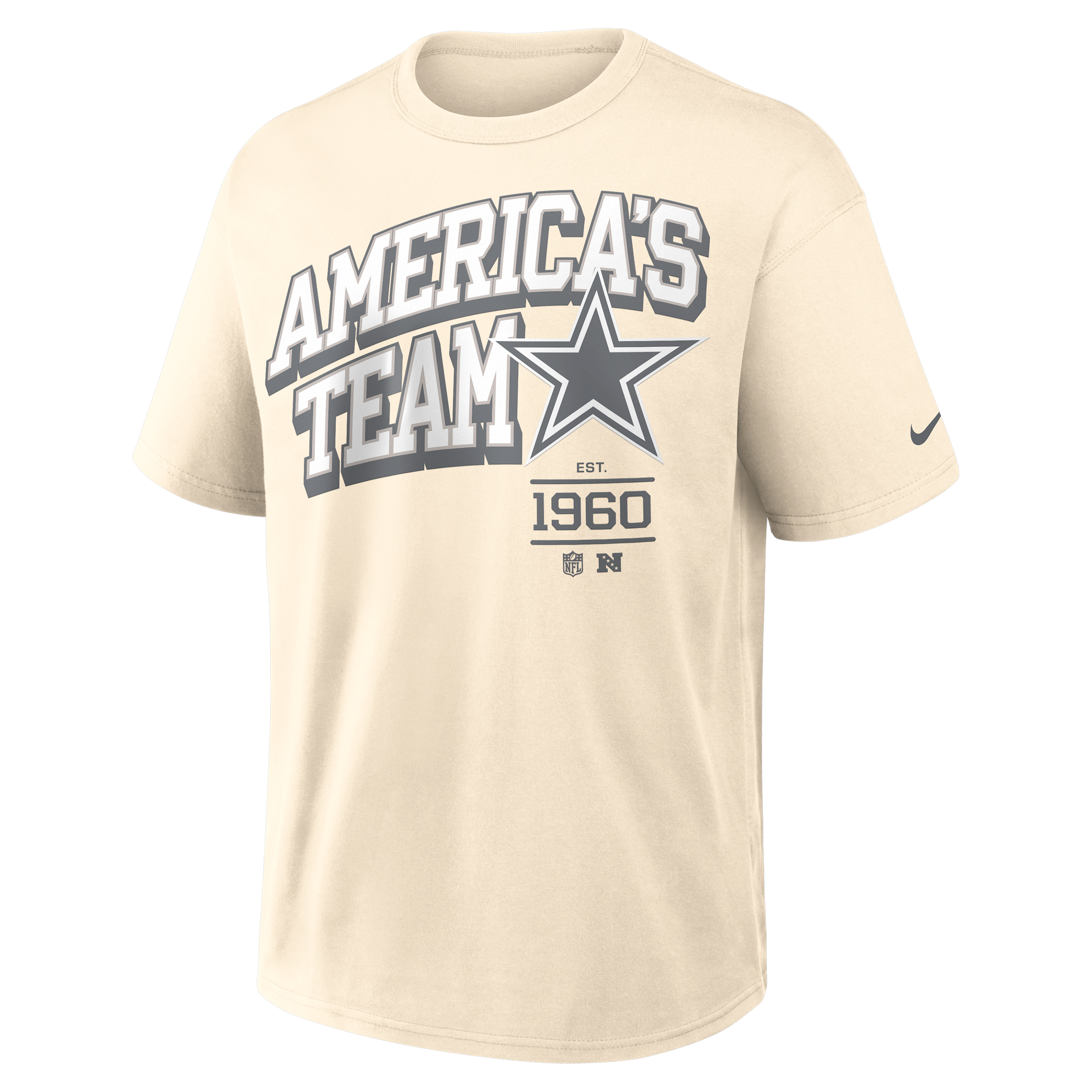 Nike Men's Natural Dallas Cowboys Vintage Mod Blown Away Max90 T-Shirt - Natural