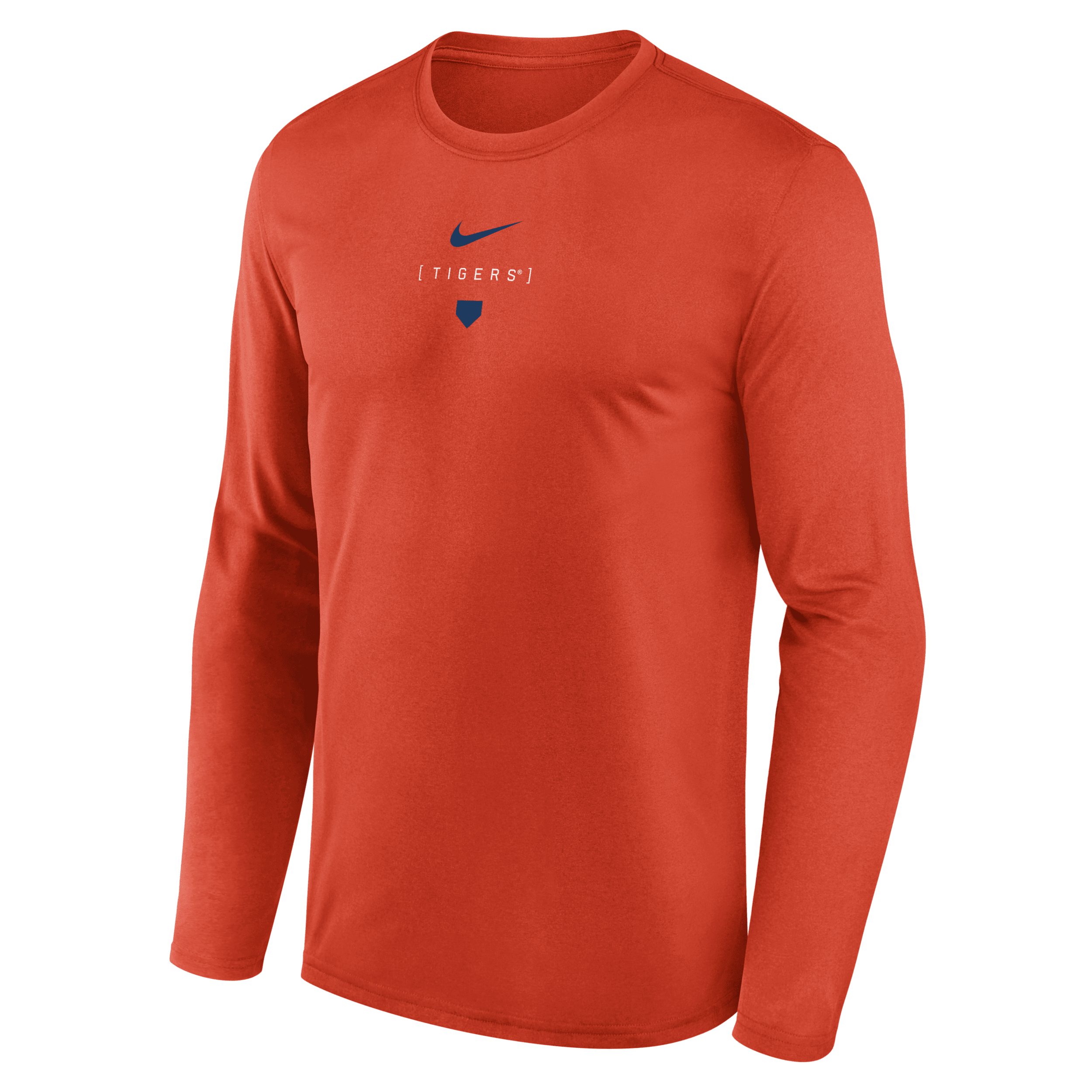 Shop Nike Detroit Tigers Large Swoosh Back Legend  Men's Dri-fit Mlb T-shirt In Orange