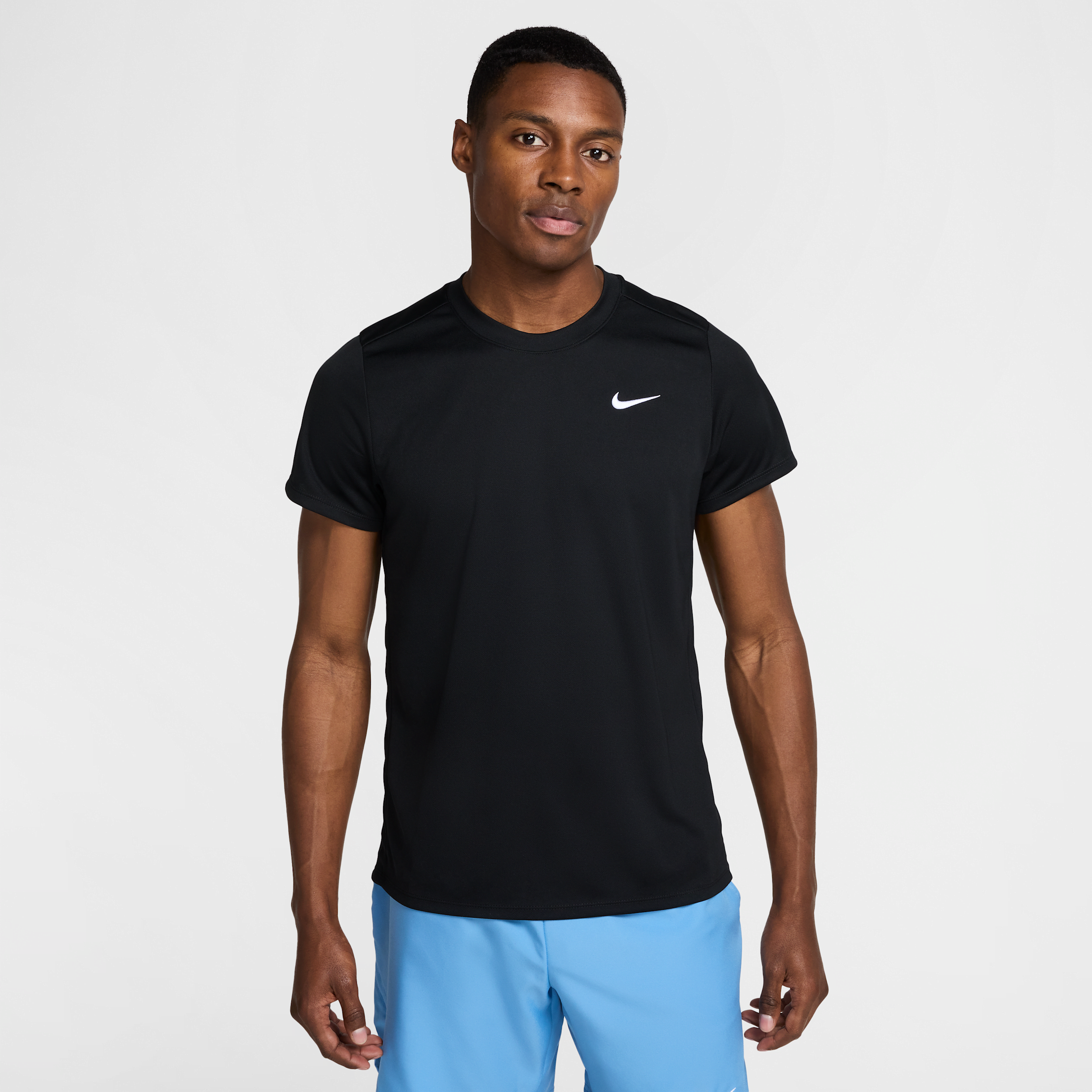 Nike Superset Top Ss Training Sports Breathable Round Neck Short Sleeve Black