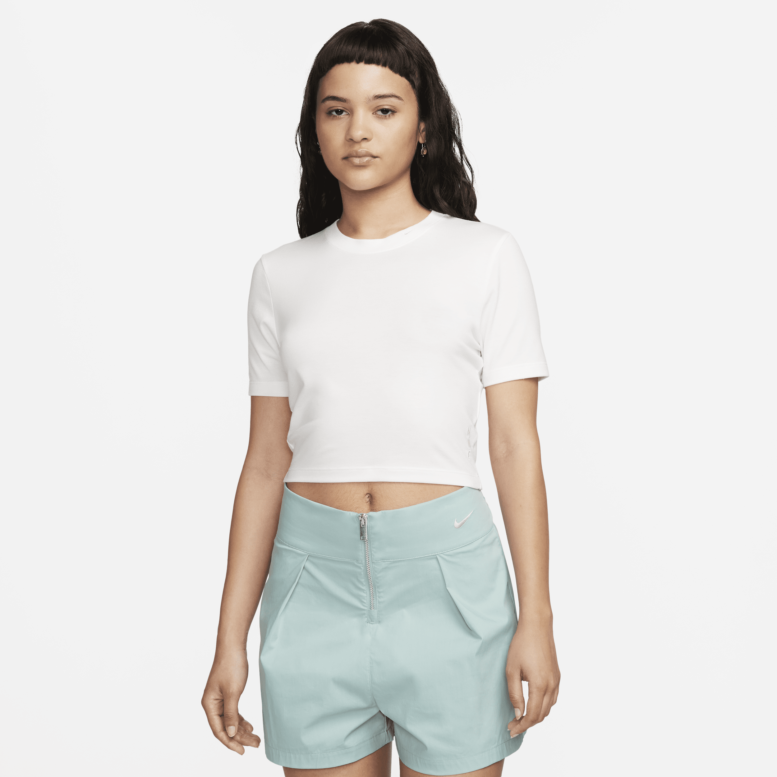 Shop Nike Women's  Sportswear Essential Crop T-shirt In White
