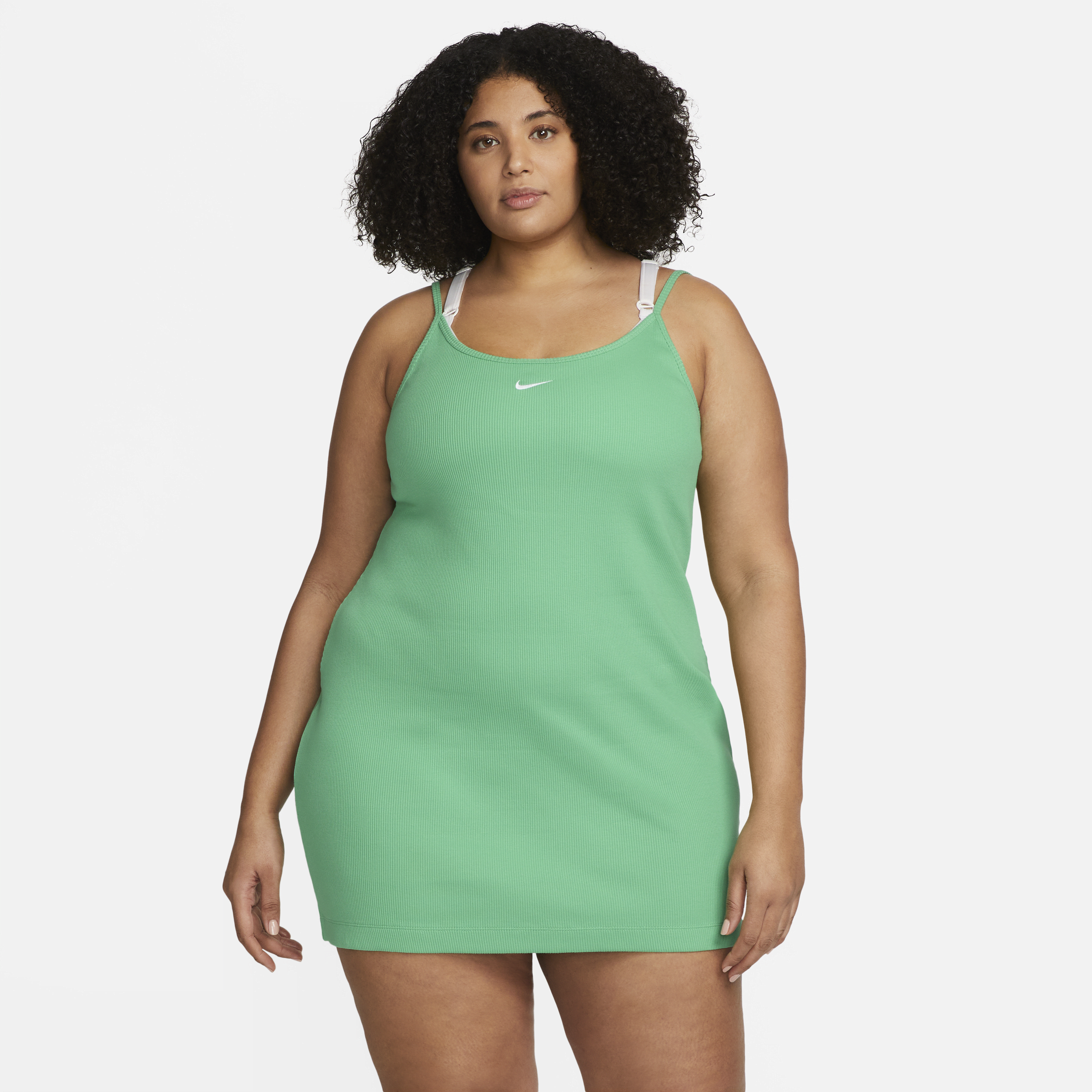 Nike Women's  Sportswear Essential Ribbed Dress (plus Size) In Green