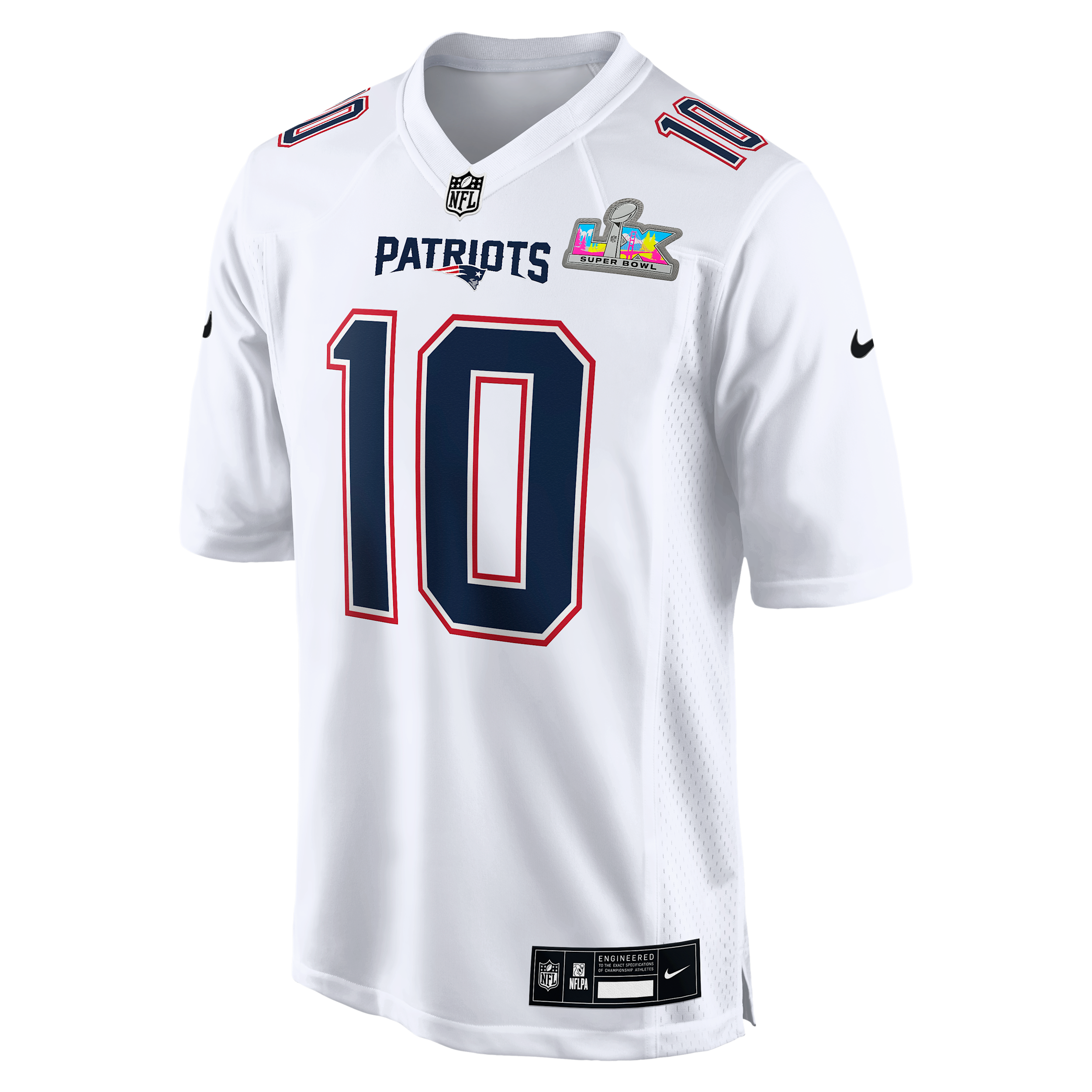 Drake Maye New England Patriots Super Bowl LX Nike Men's NFL Game Fashion Jersey in White | 22NM10AF8K-6E0