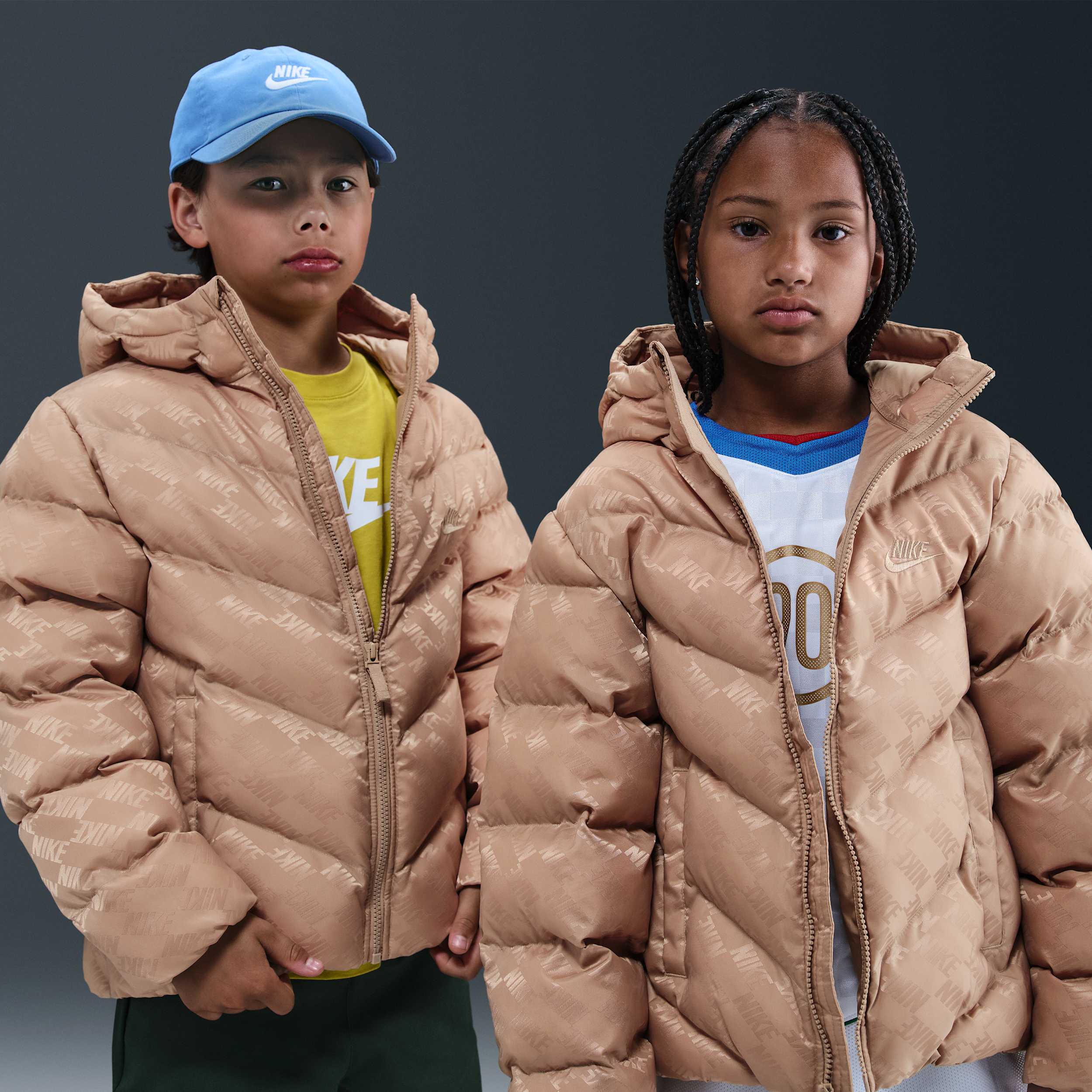 Nike Sportswear All Day Play Big Kids' Therma-fit Loose-fit Puffer Jacket In Black