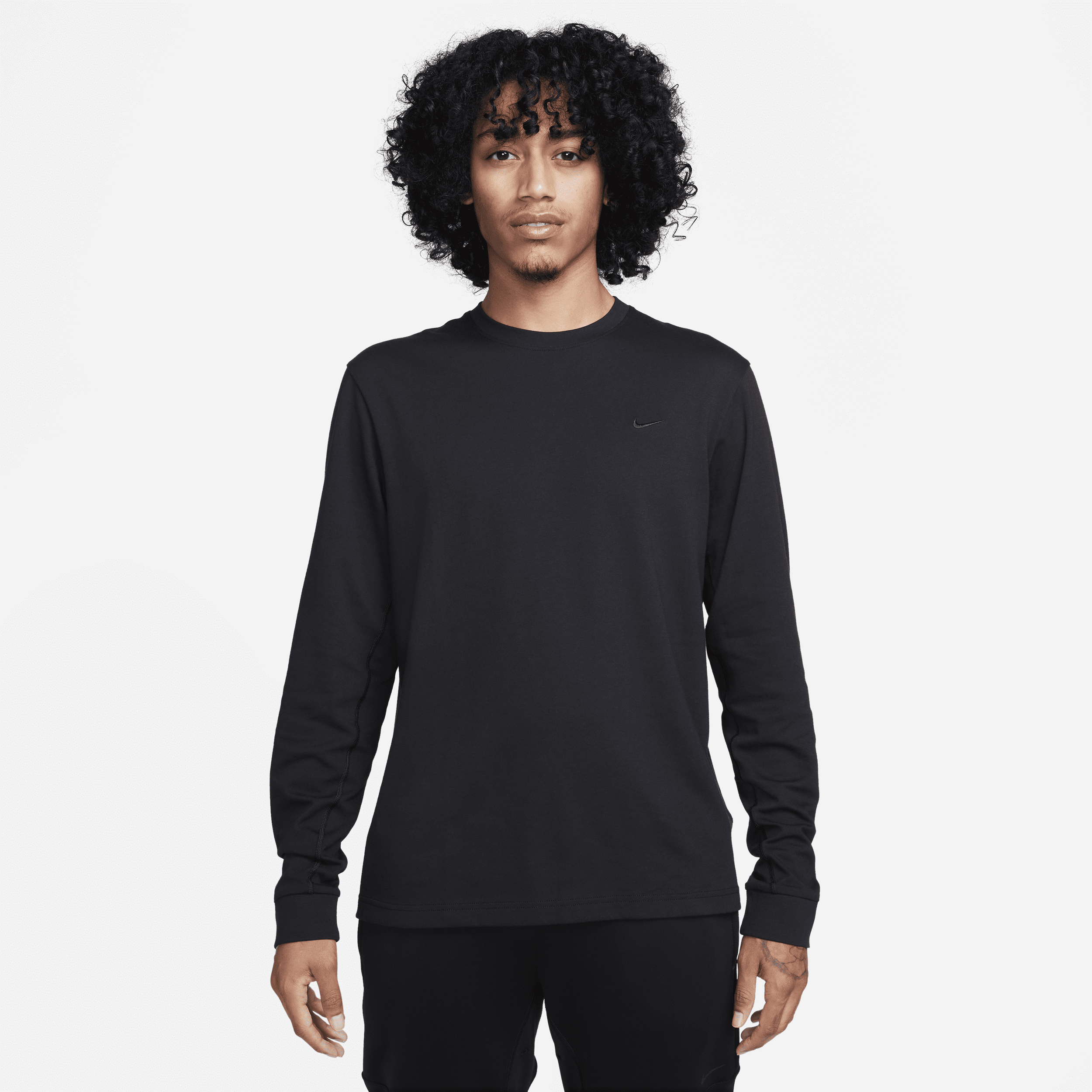 Nike Men's Primary Dri-FIT Long-Sleeve Versatile Top in Black | FB8585-010