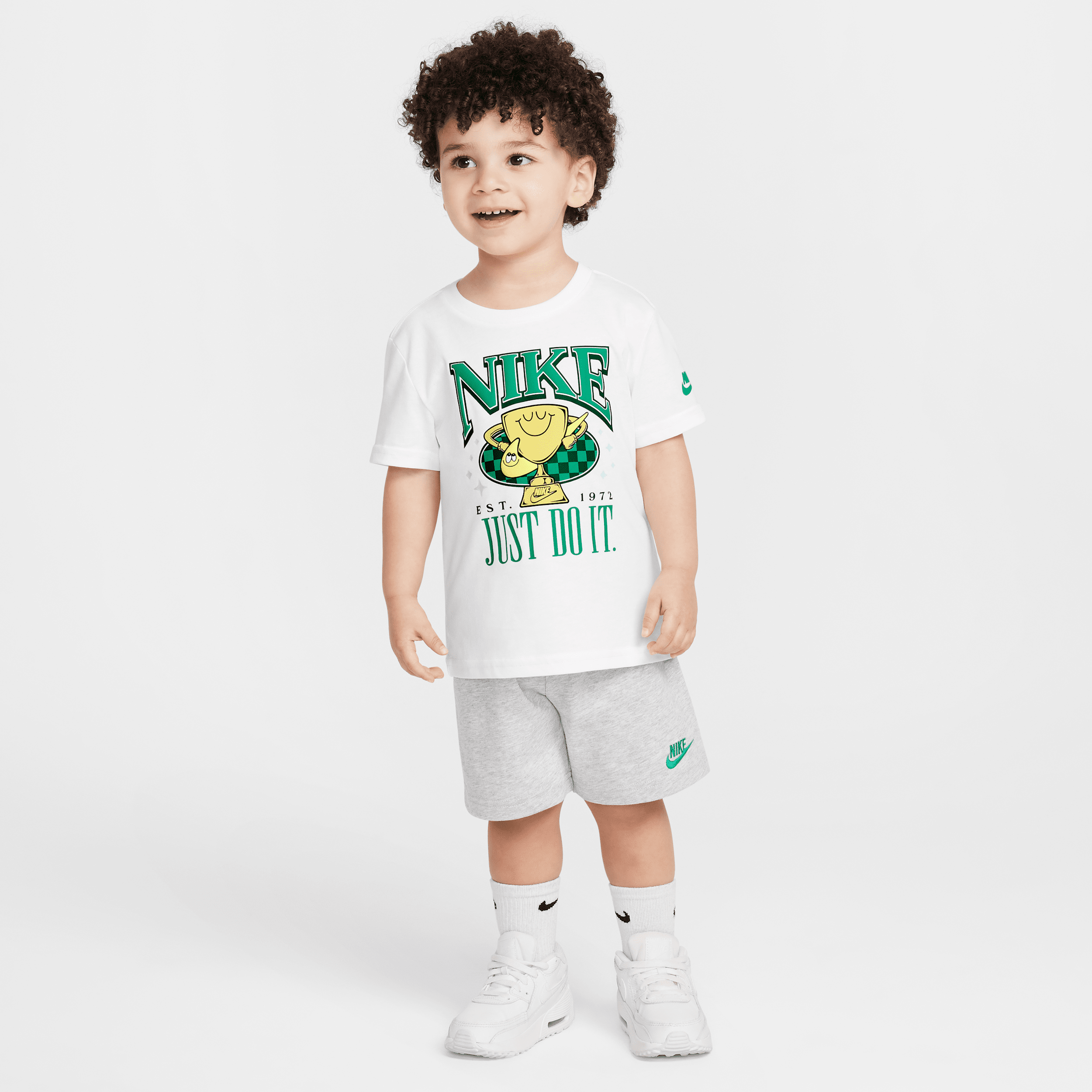 Nike Toddler Ace Your Game 2-piece Jersey Shorts Set In Grey
