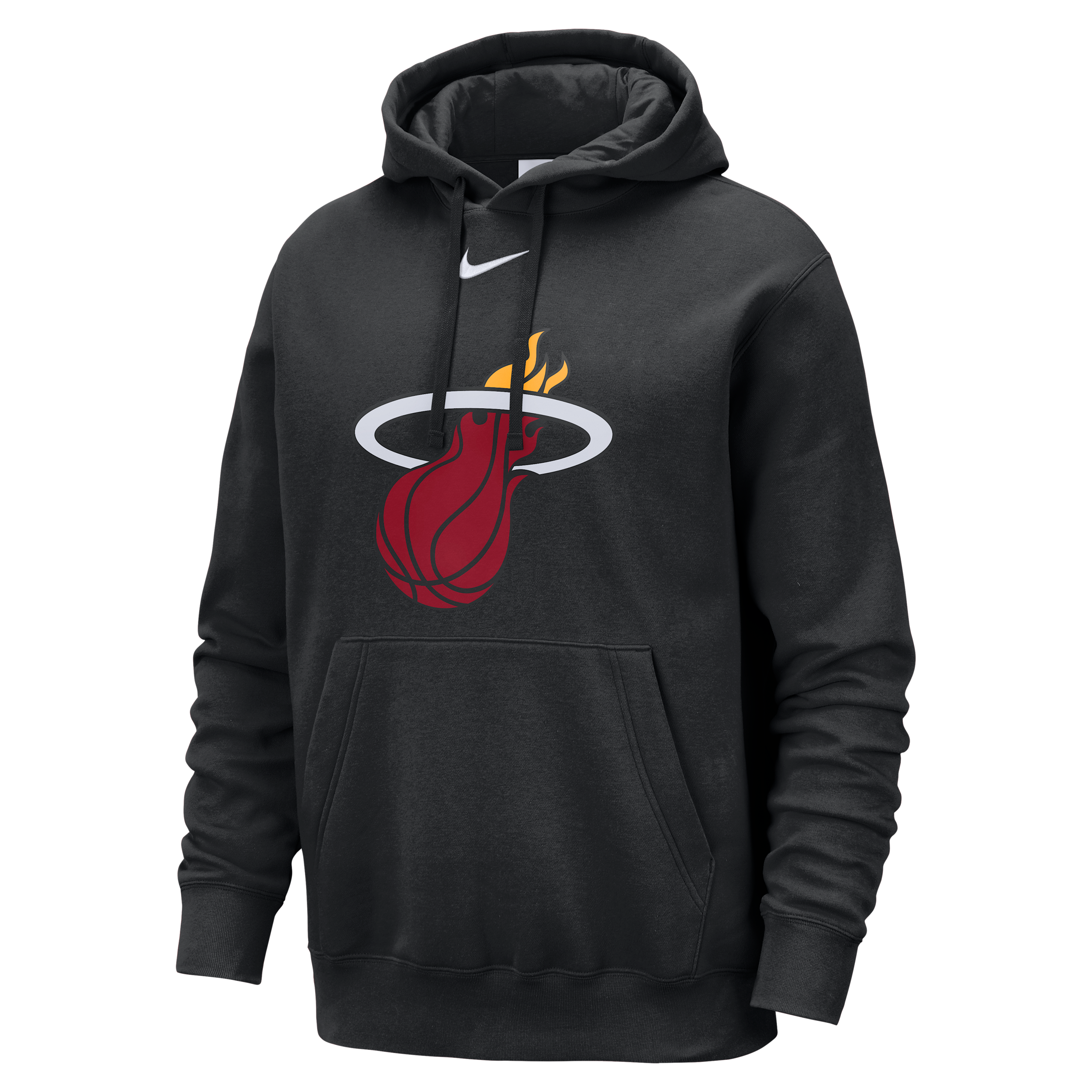 Nike Miami Heat Club  Men's Nba Pullover Hoodie In Black