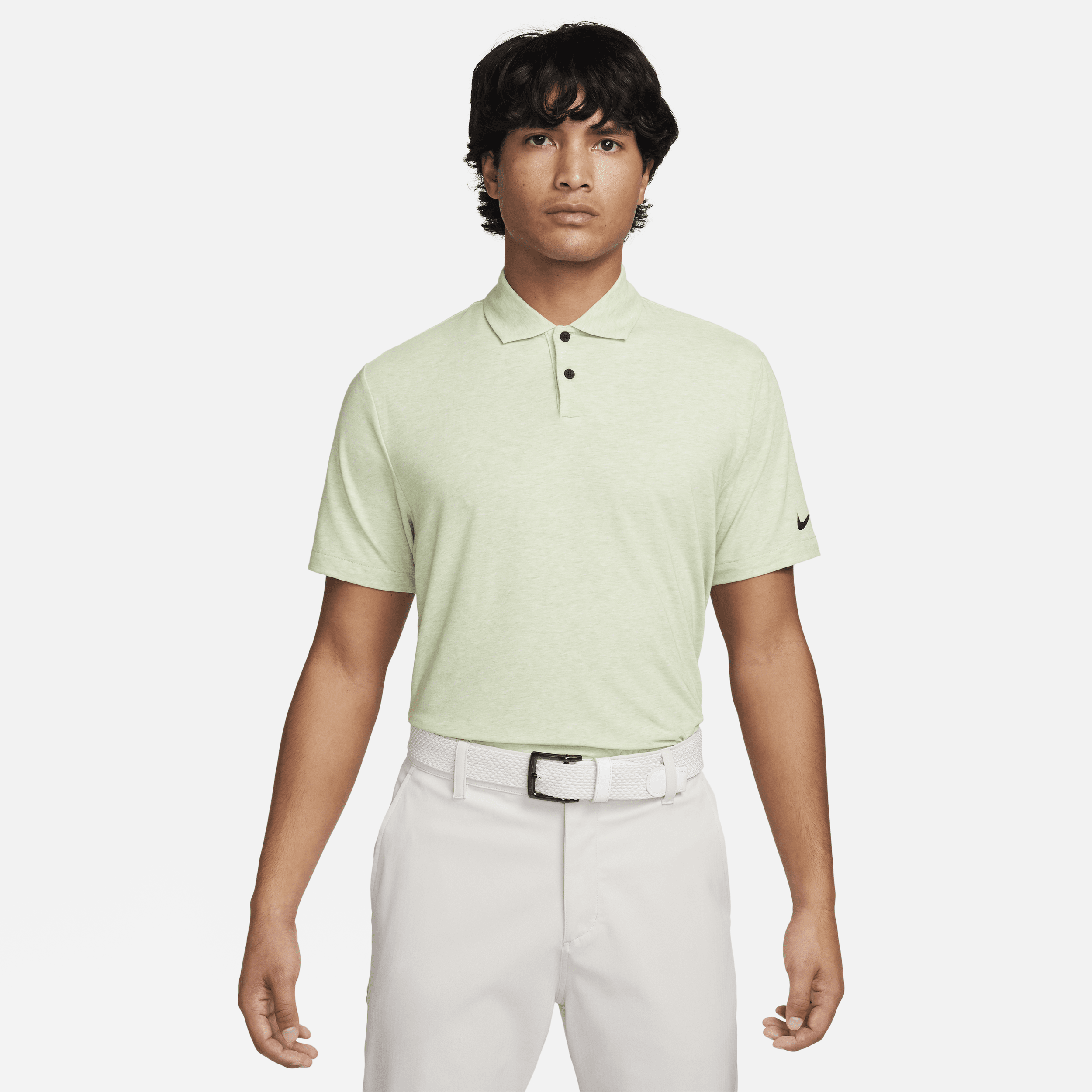 Shop Nike Men's Dri-fit Tour Heathered Golf Polo In Green