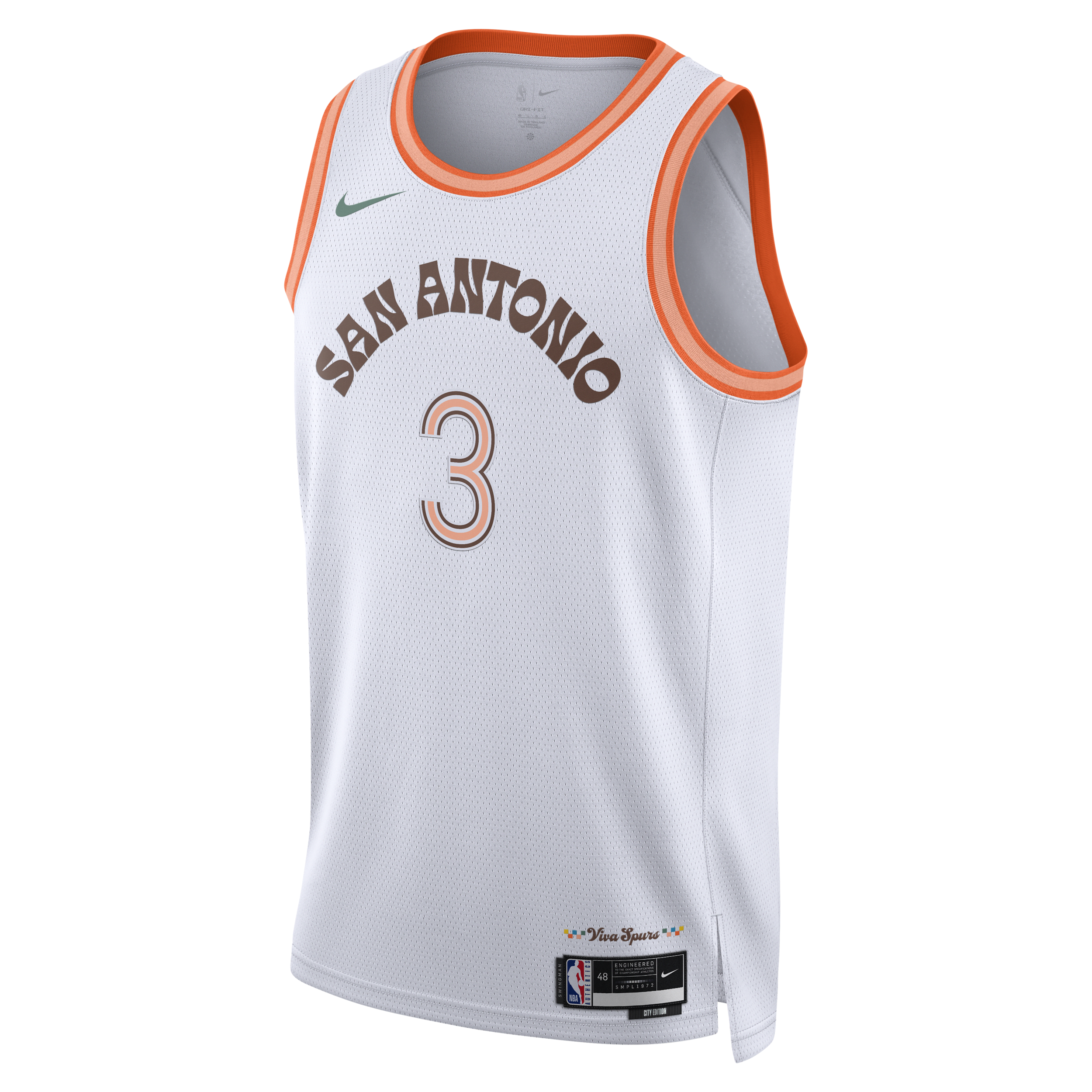 Shop Nike Keldon Johnson San Antonio Spurs City Edition 2023/24  Men's Dri-fit Nba Swingman Jersey In White