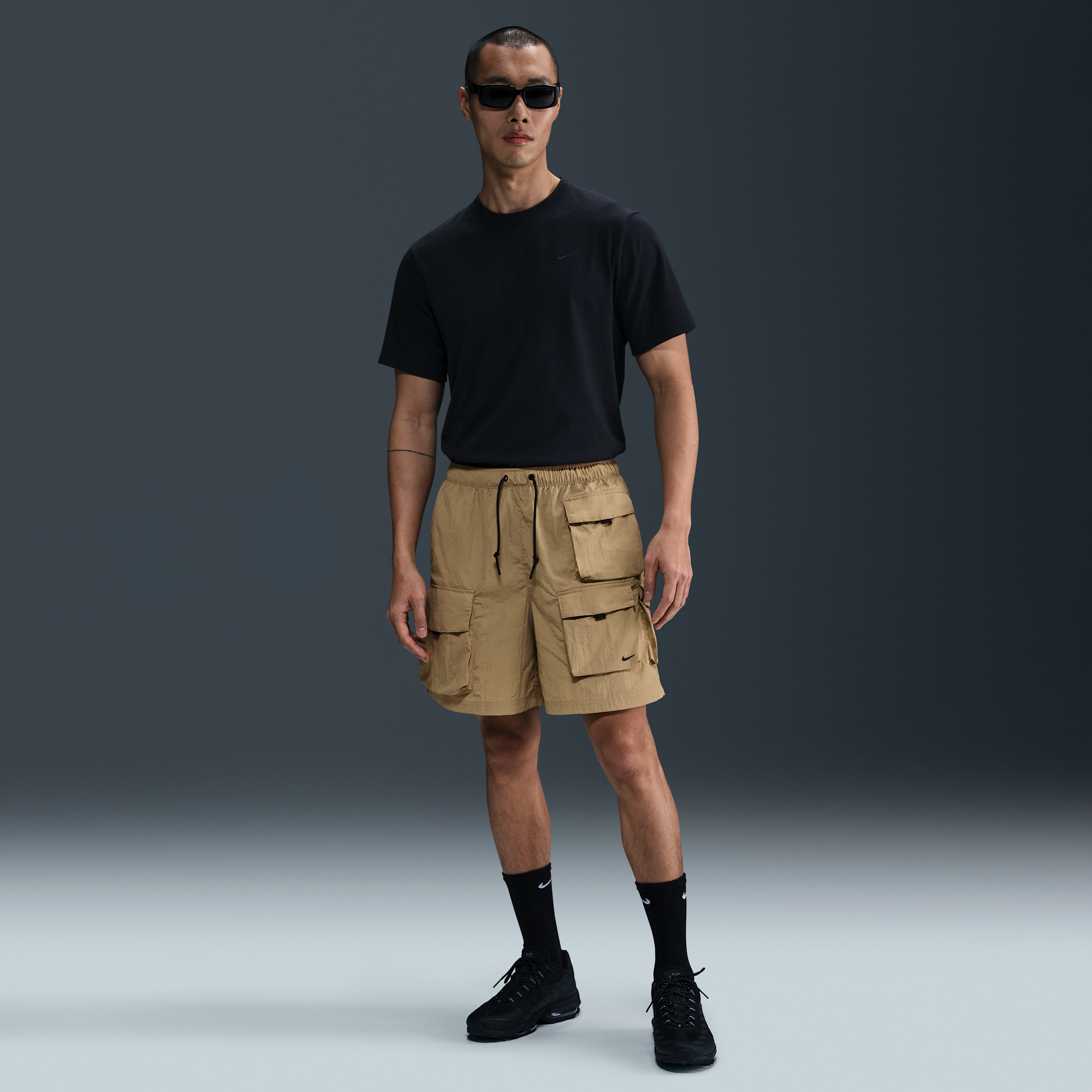 Nike Tech Woven Cargo Shorts In Brown