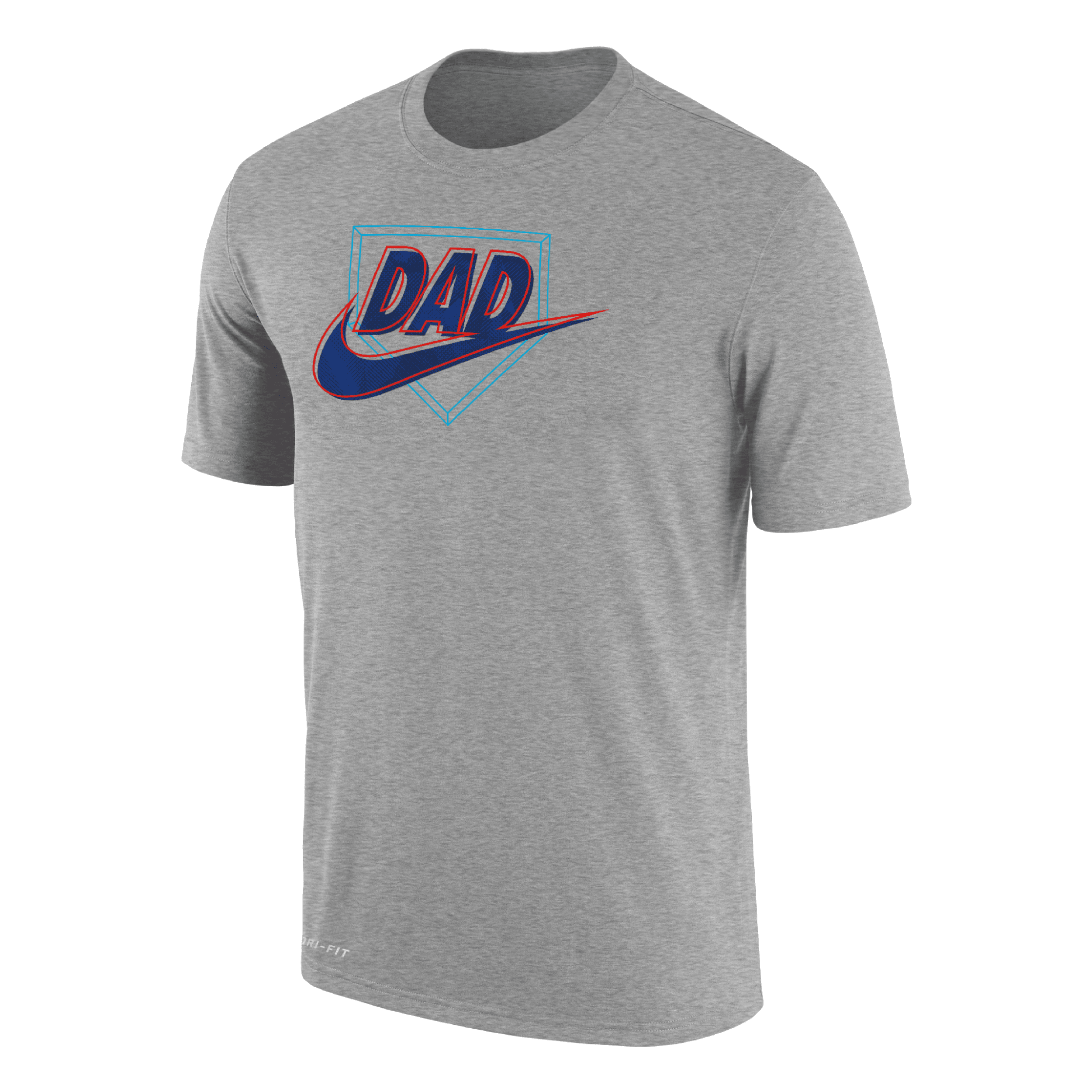 Nike Men's "father's Day" Baseball T-shirt In Grey
