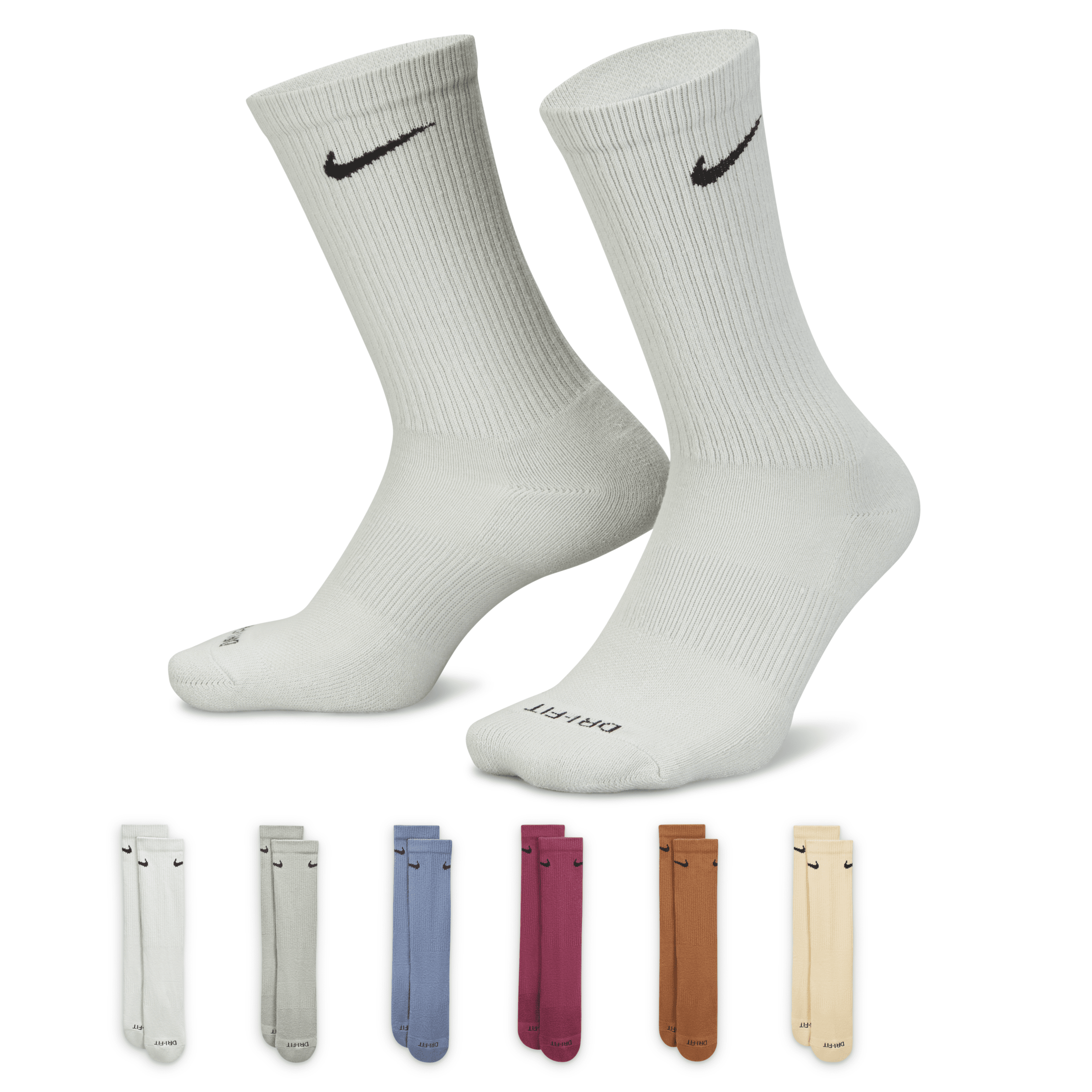 Shop Nike Men's Everyday Plus Cushioned Training Crew Socks (6 Pairs) In Multicolor