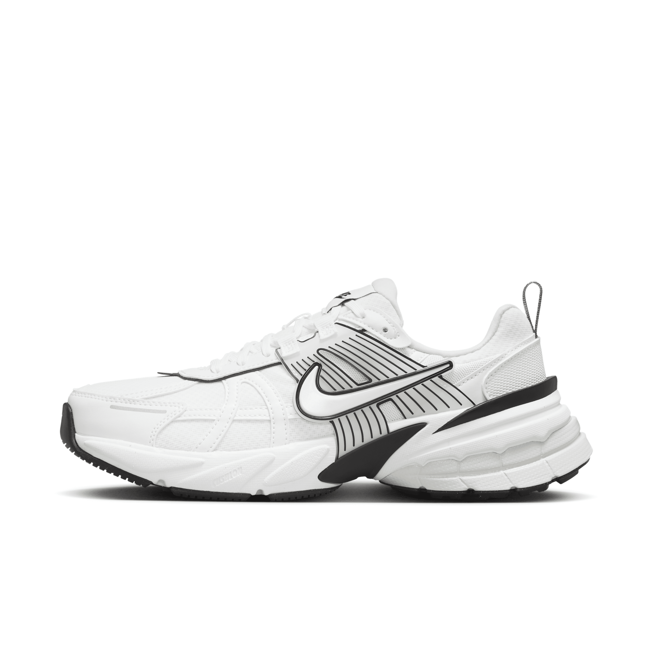 Nike V2k Mesh Upper Rubber Sole Sneakers In White