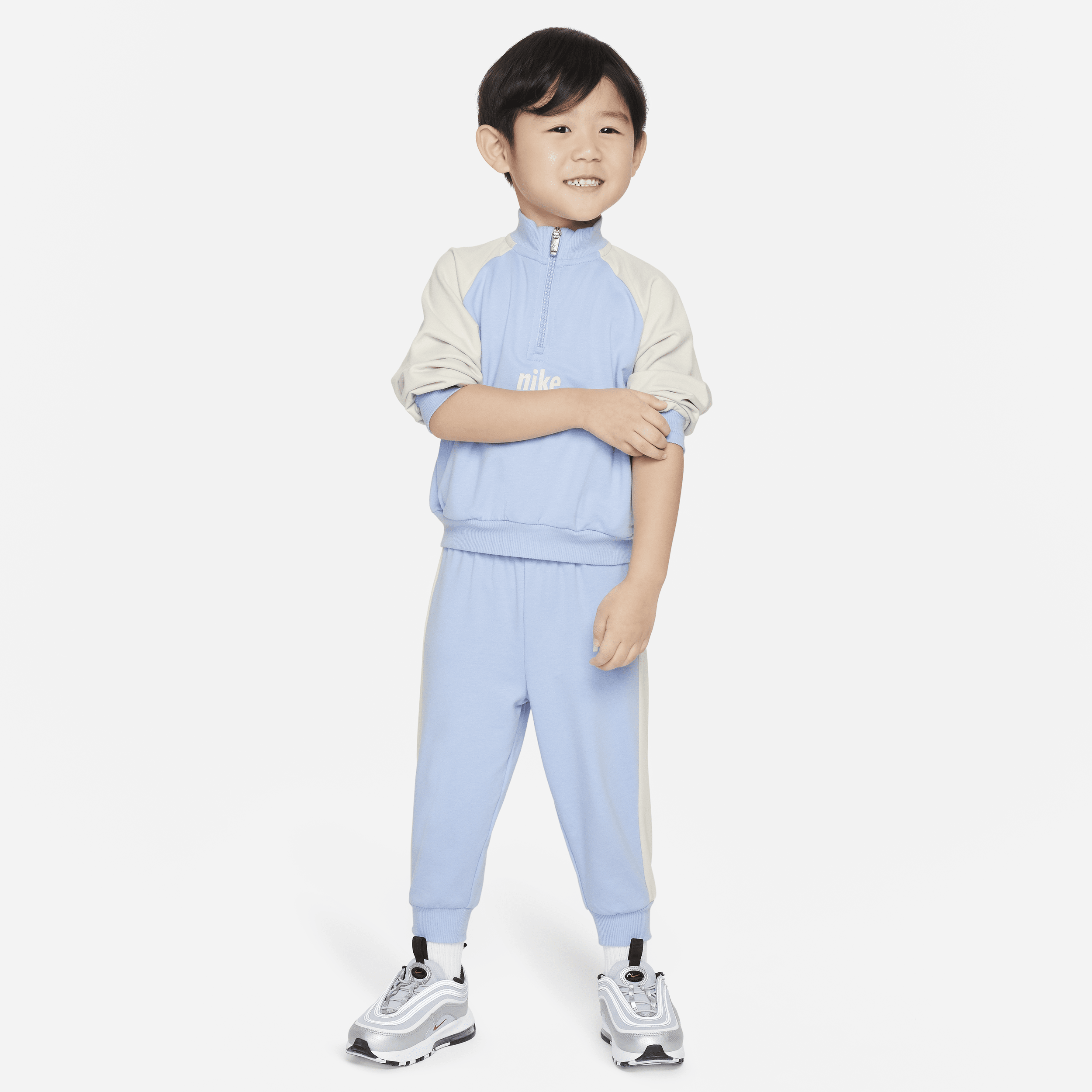Nike Babies' E1d1 Toddler 2-piece Half-zip Set In Blue