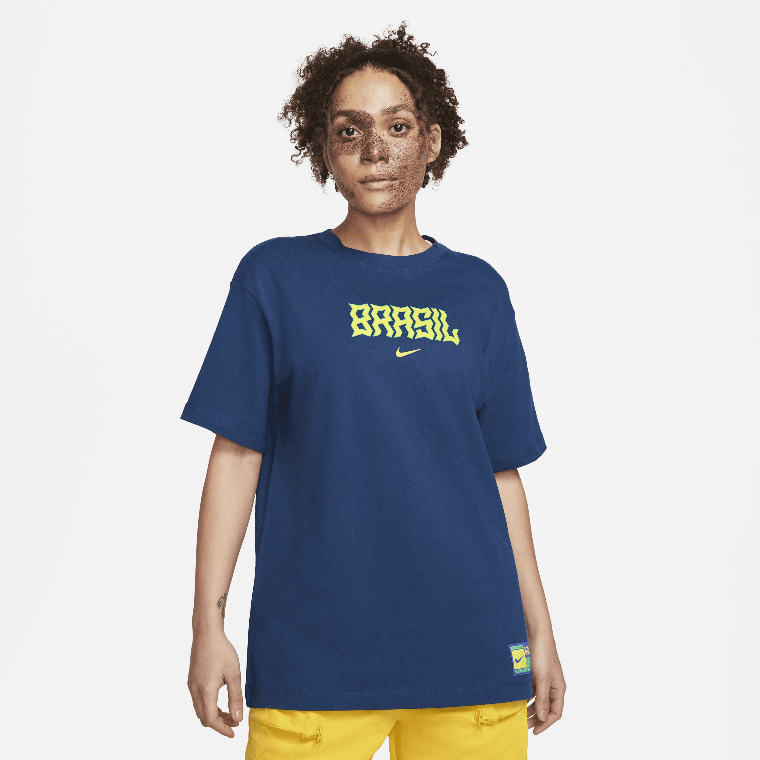 Nike Brazil Swoosh  Women's T-shirt In Blue