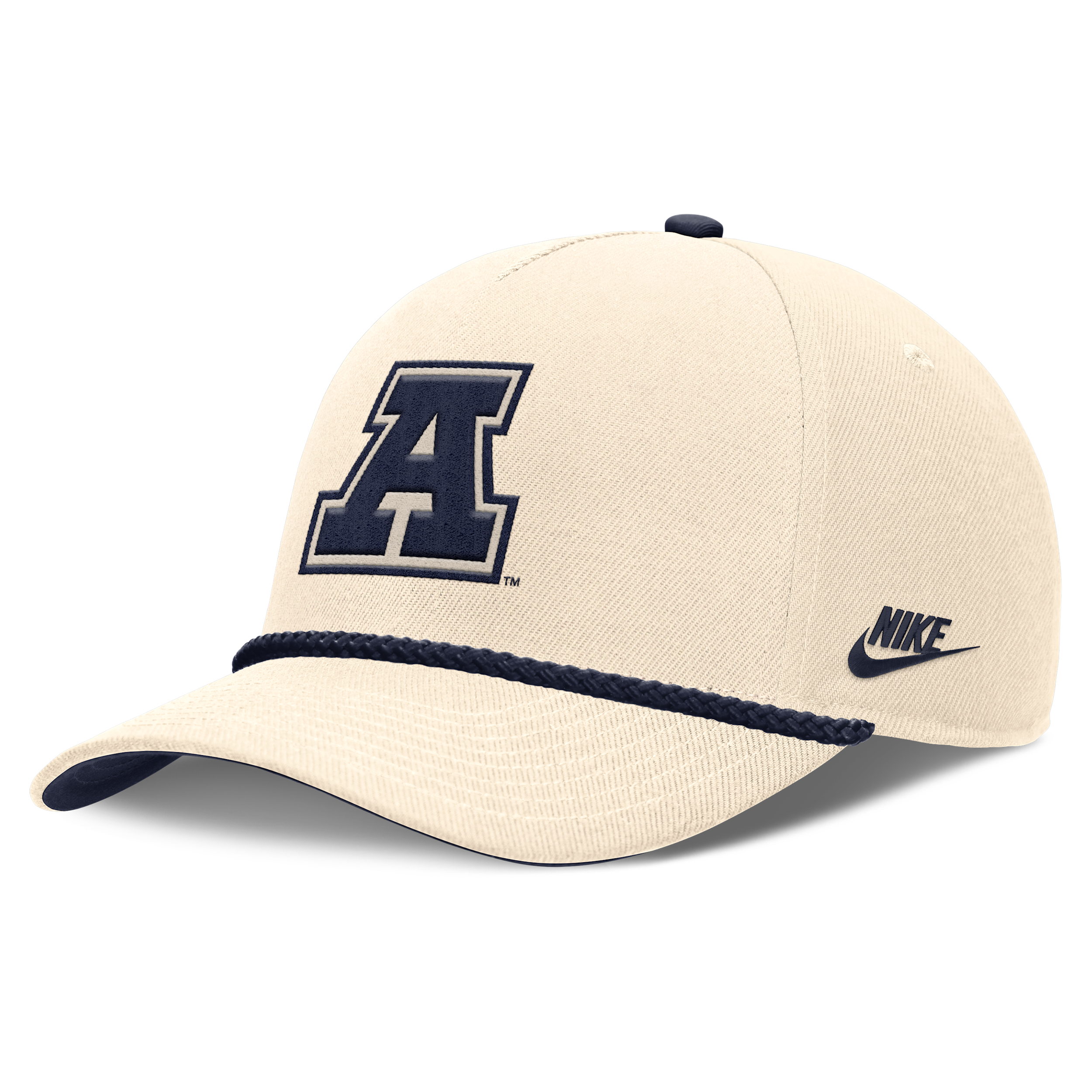 Men's and Women's Nike Natural Arizona Wildcats Legacy Vintage Rope Rise Adjustable Hat - Natural, Navy