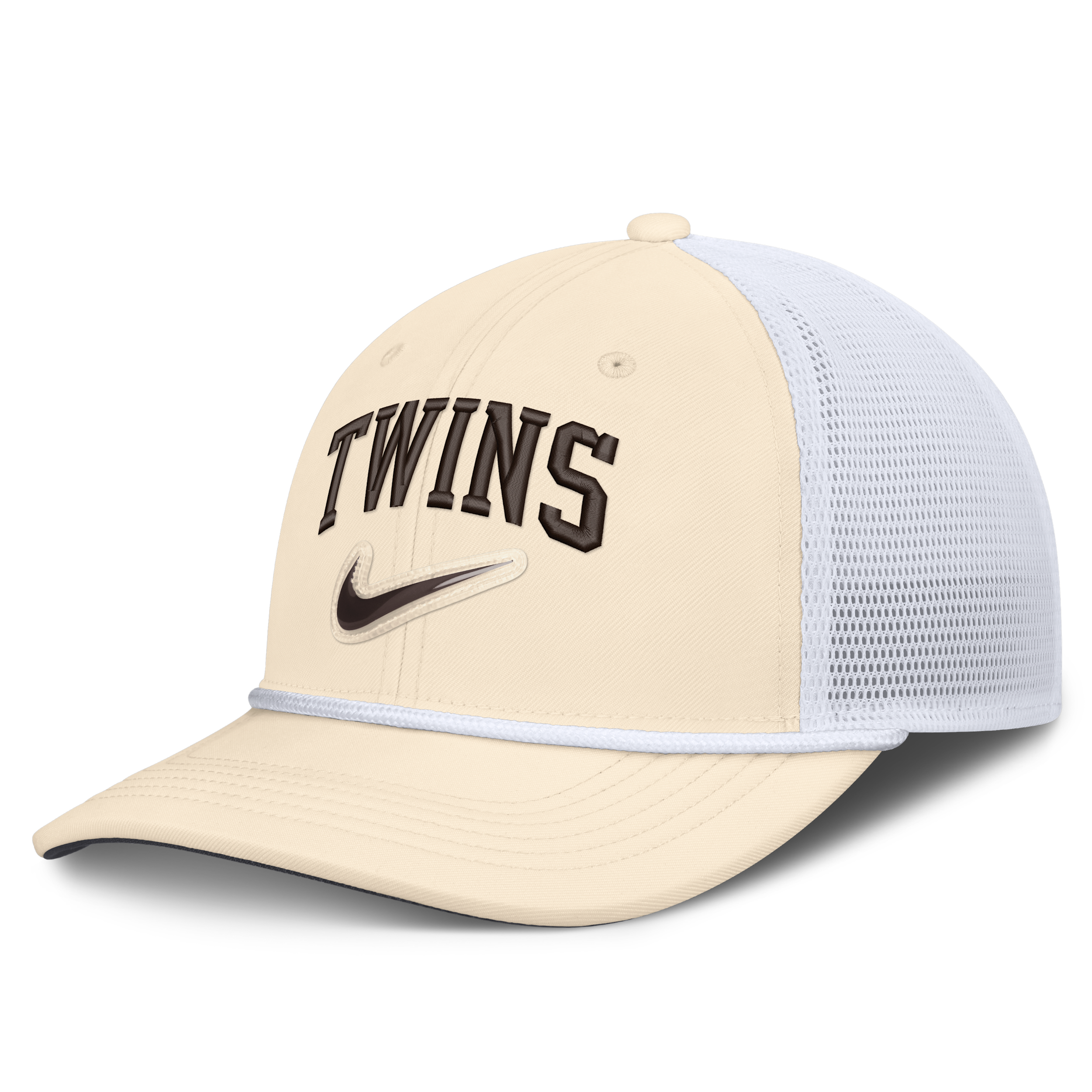 Minnesota Twins Rise Nike Men's Dri-FIT MLB Trucker Adjustable Hat in White | NB640HNATIS-USE
