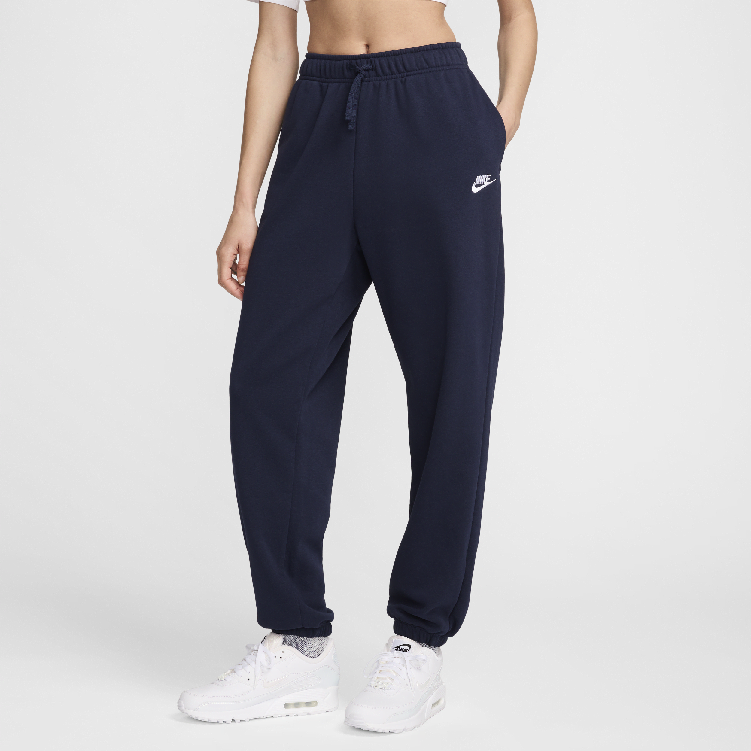 Nike Women's Sportswear Club Fleece Mid-rise Oversized Sweatpants In Blue