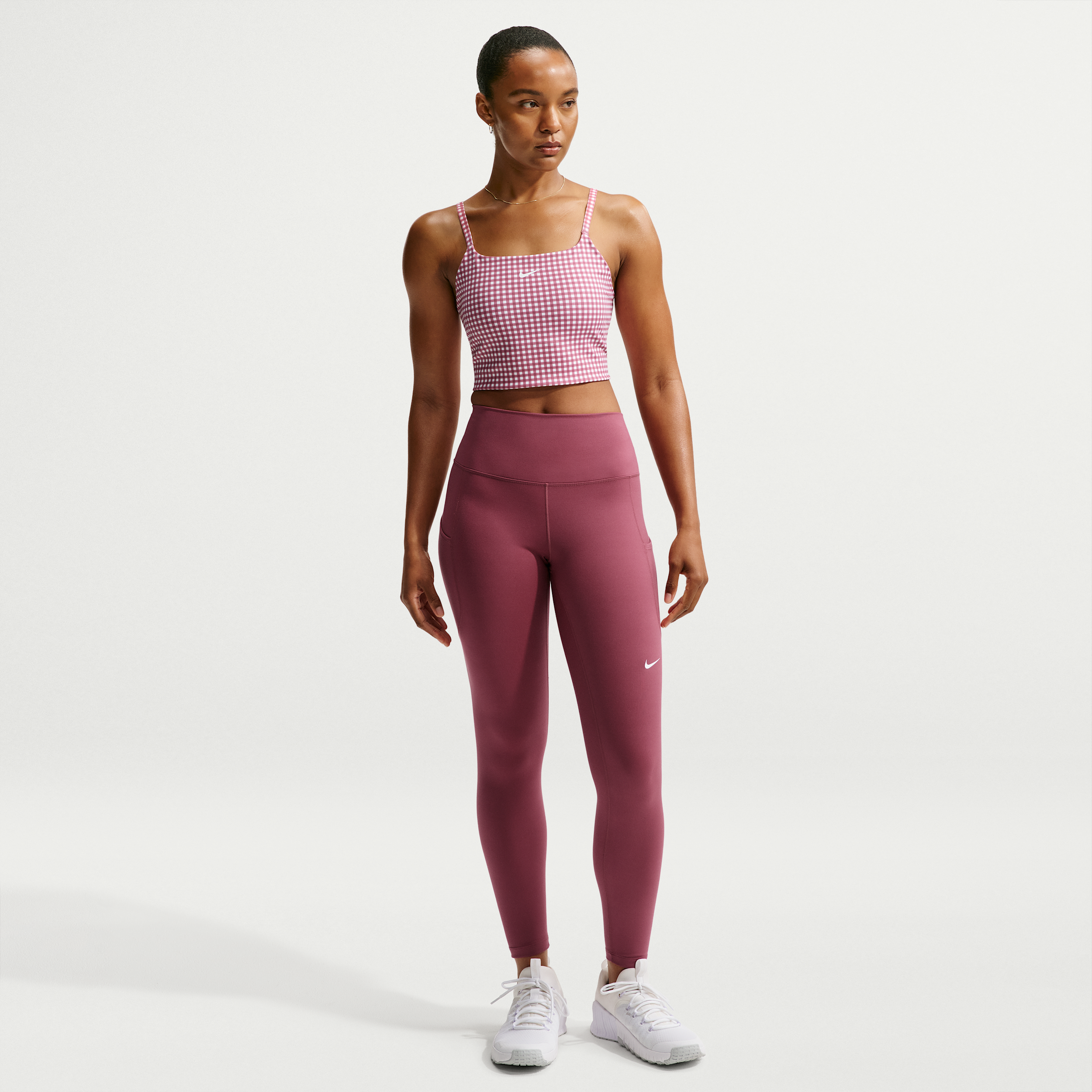 Nike Women's One High-Waisted 7/8 Leggings with Pockets in Red | FN3241-654