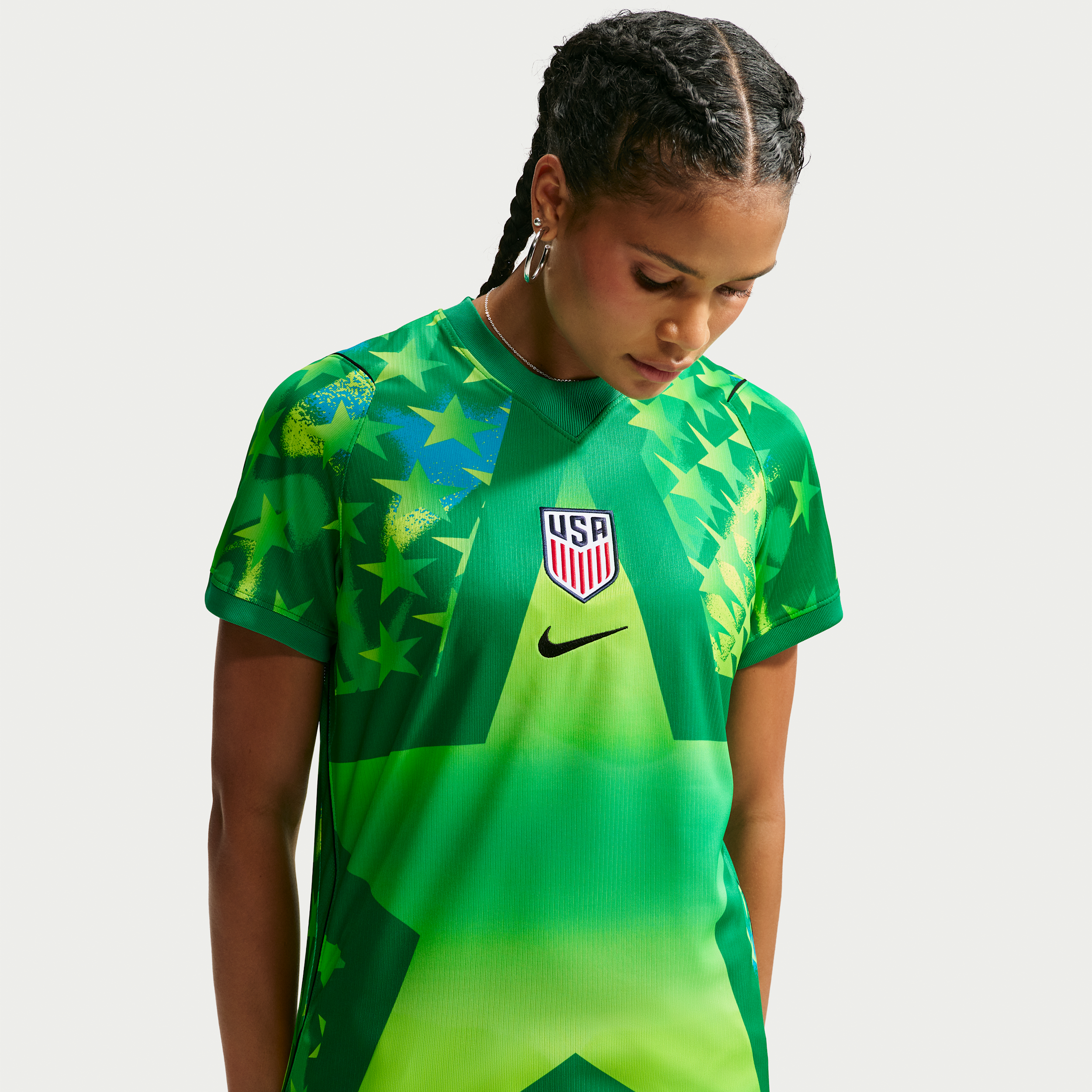 USMNT 2026 Stadium Goalkeeper Nike Women's Dri-FIT Soccer Replica Short-Sleeve Jersey in Green | IB4571-324