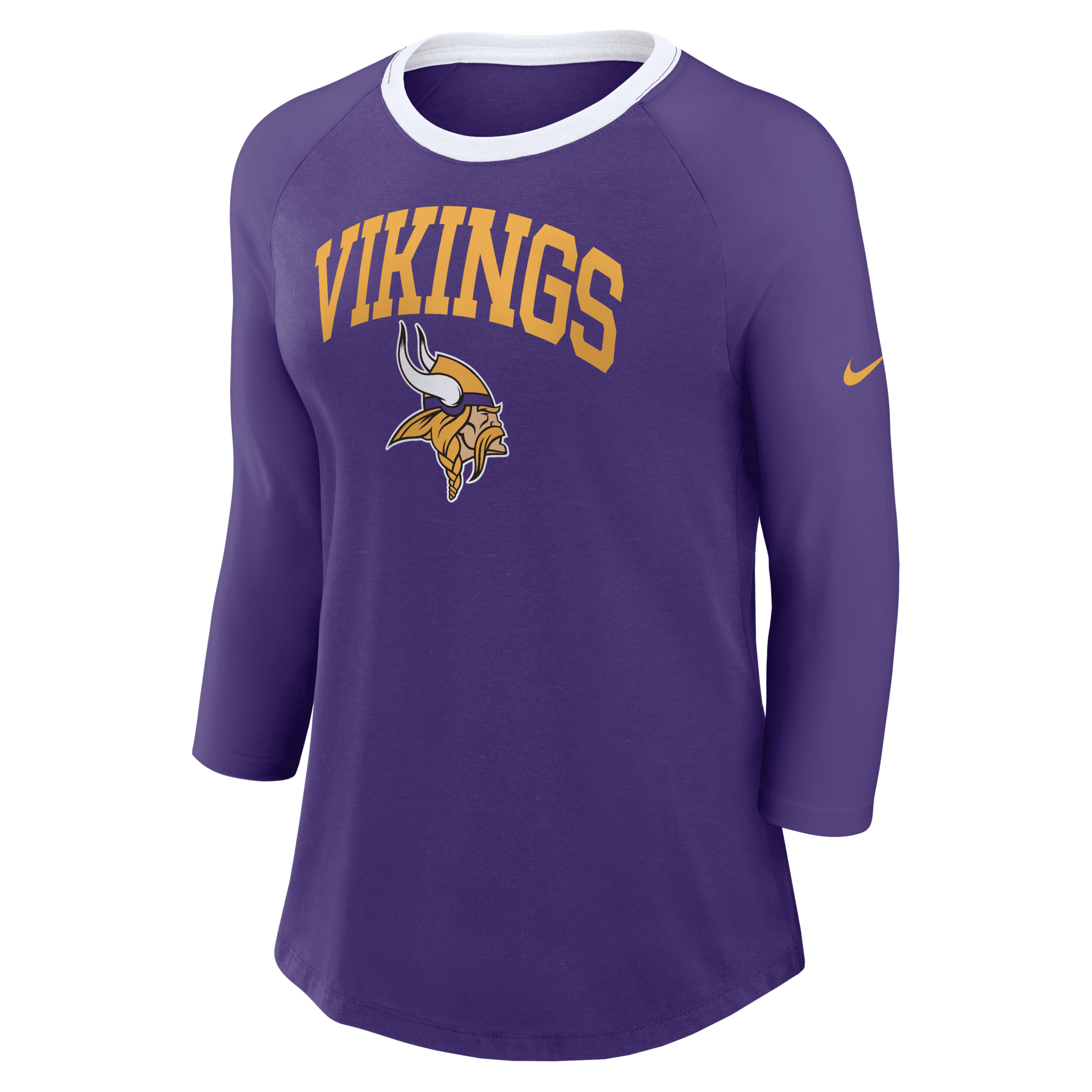 Nike Minnesota Vikings  Women's Nfl 3/4-sleeve T-shirt In Purple