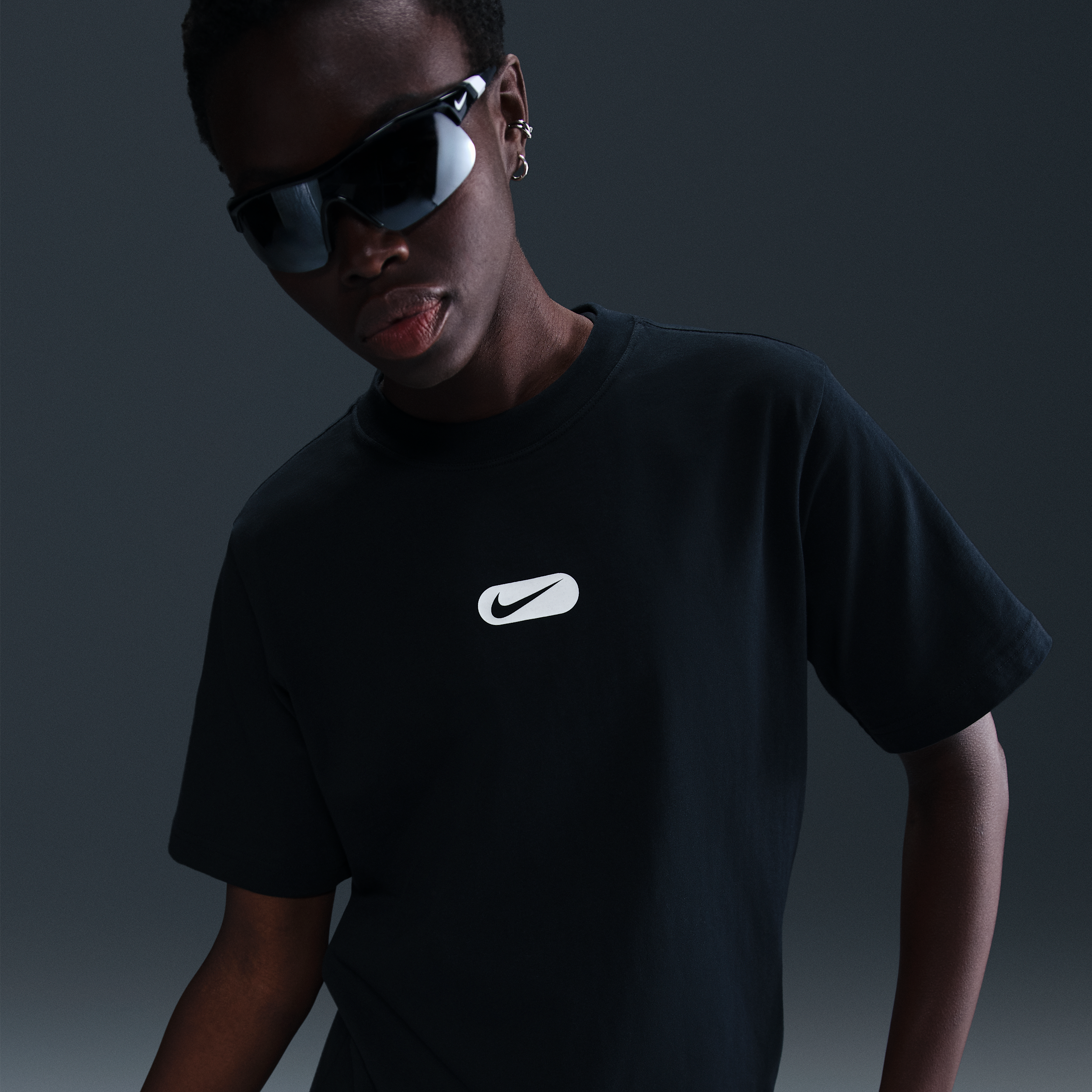 Nike Women's Sportswear Club Short-sleeve T-shirt In Black