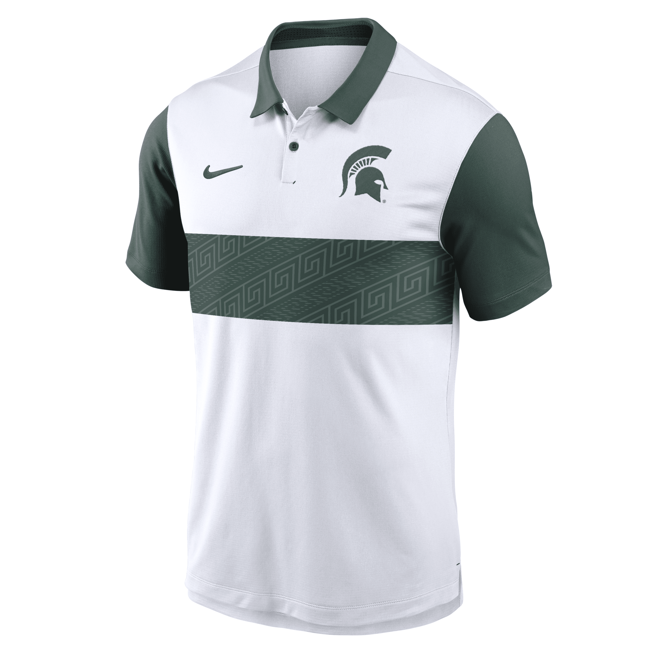 Nike Men's White Michigan State Spartans Primetime Campus Vapor Performance Polo In White