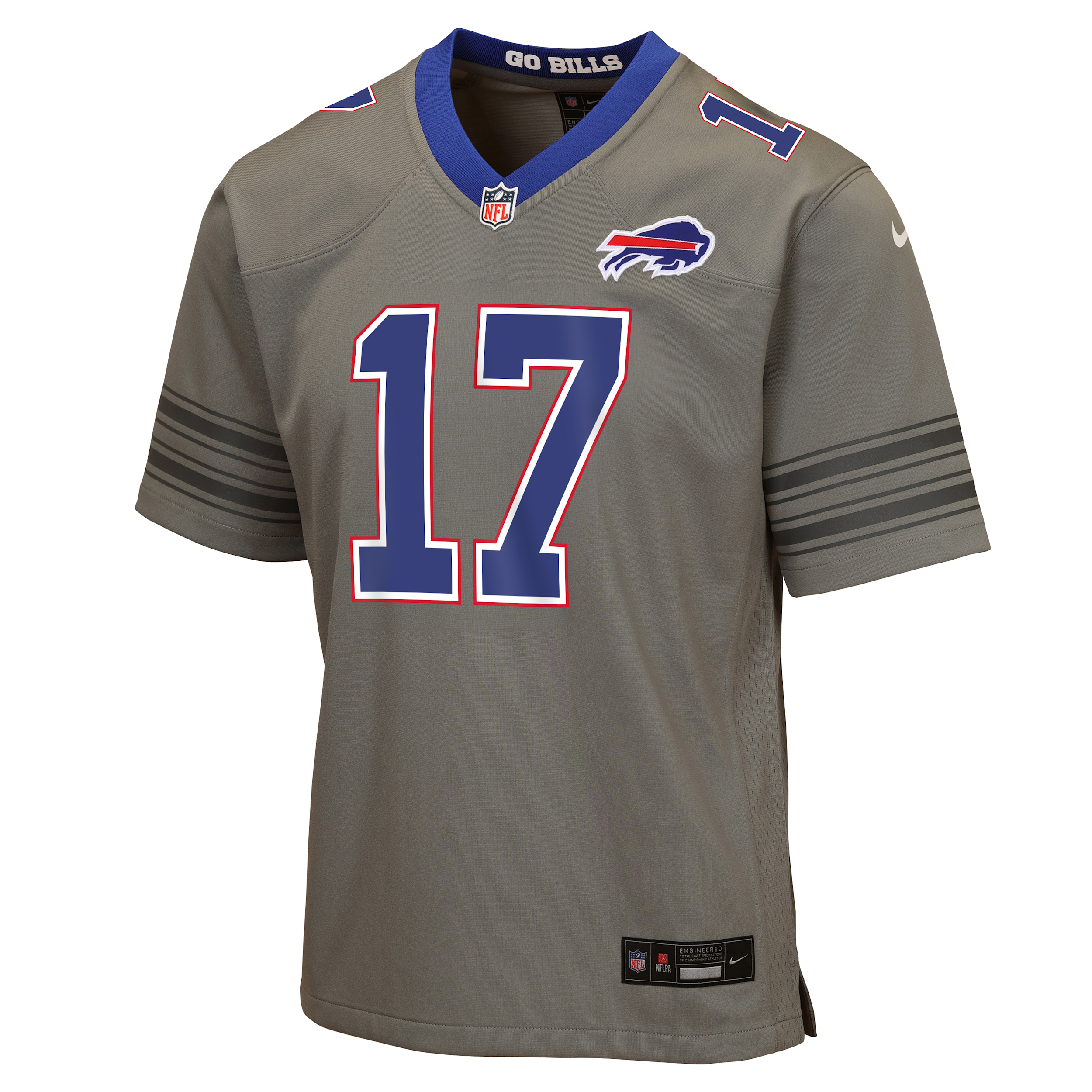 Nike Boys' and Girls' Buffalo Bills Josh Allen Nickel City V-Neck Short Sleeve Jersey