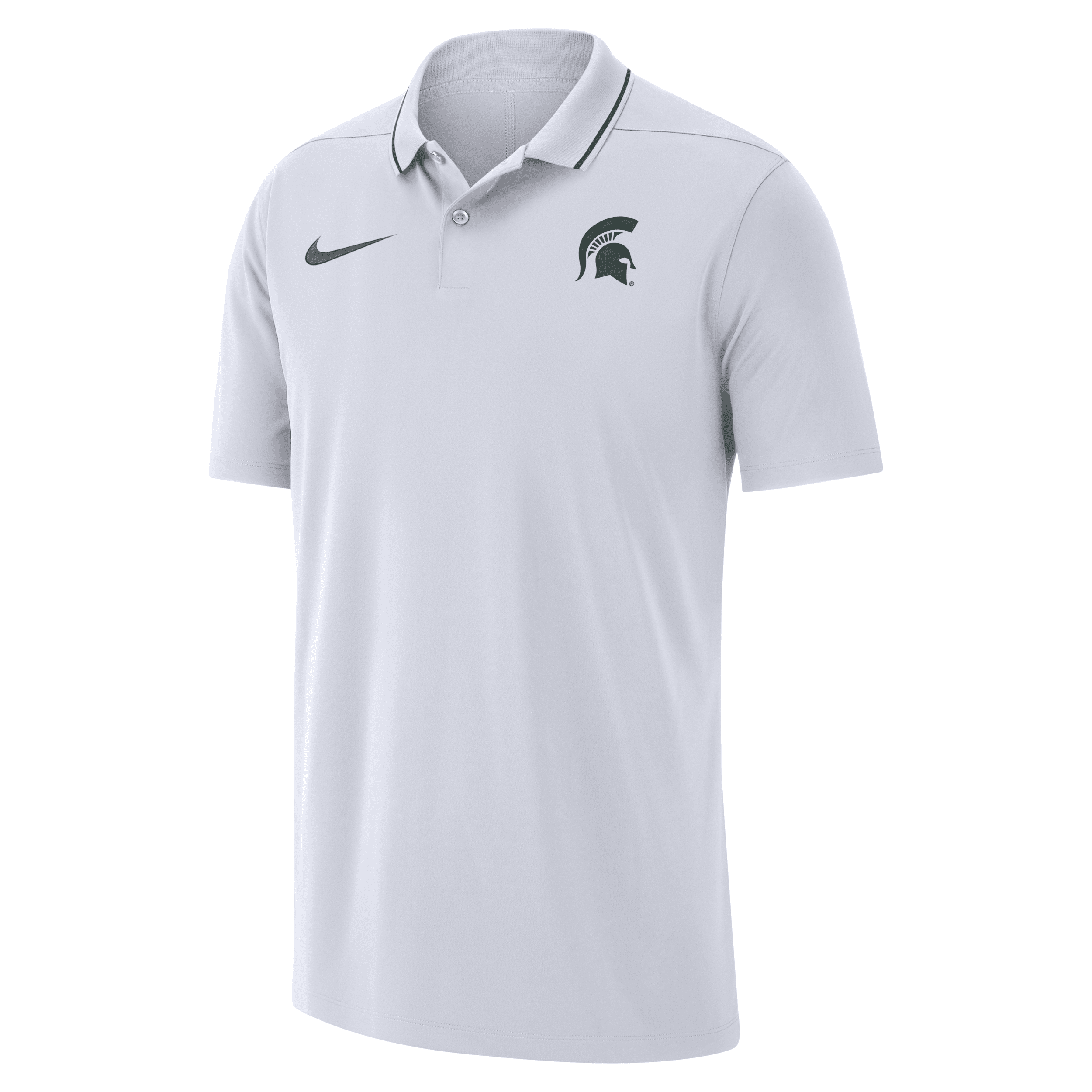 Shop Nike Michigan State  Men's Dri-fit College Coaches Polo In White