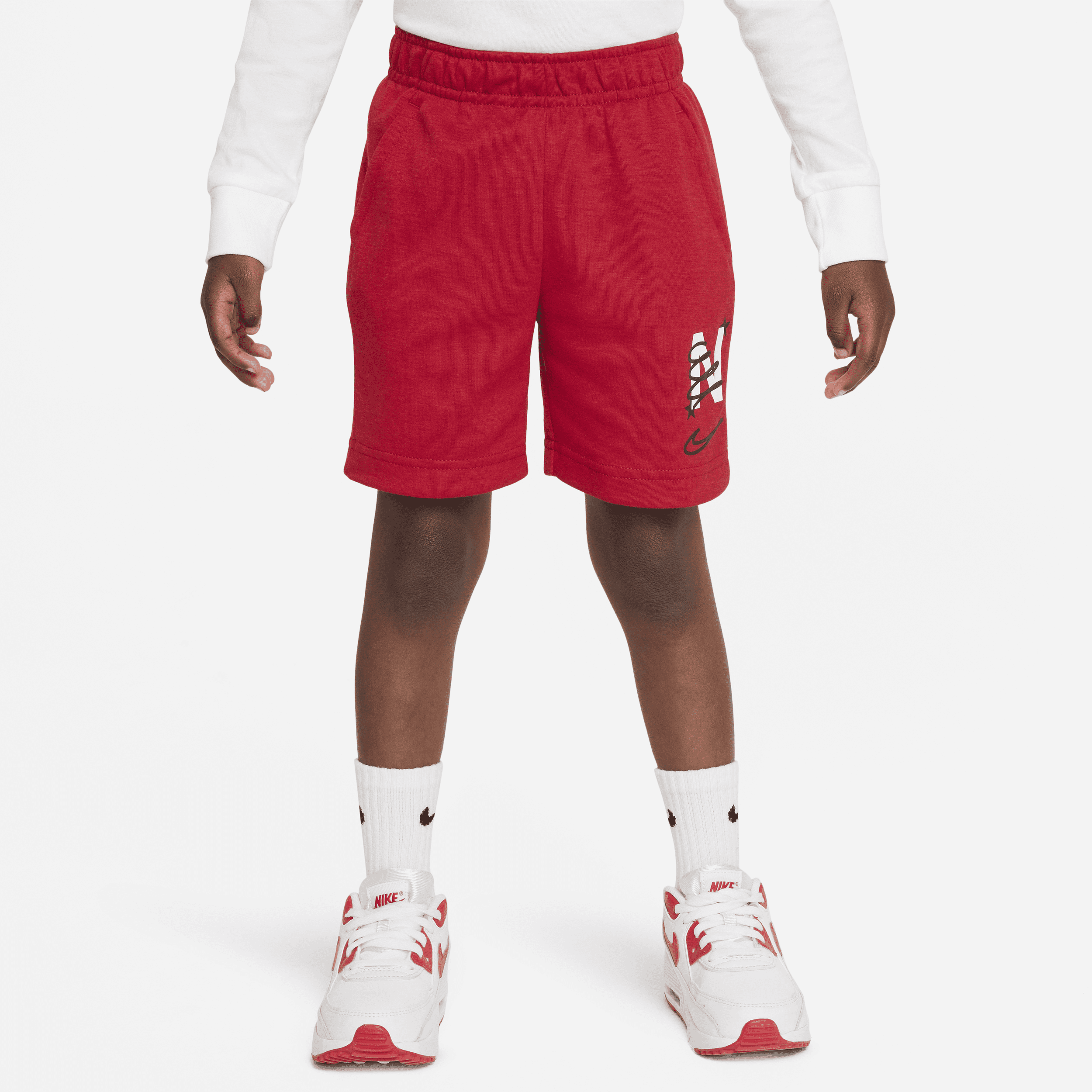 Nike Kids' Toddler Dri-fit Doodle Shorts In Red